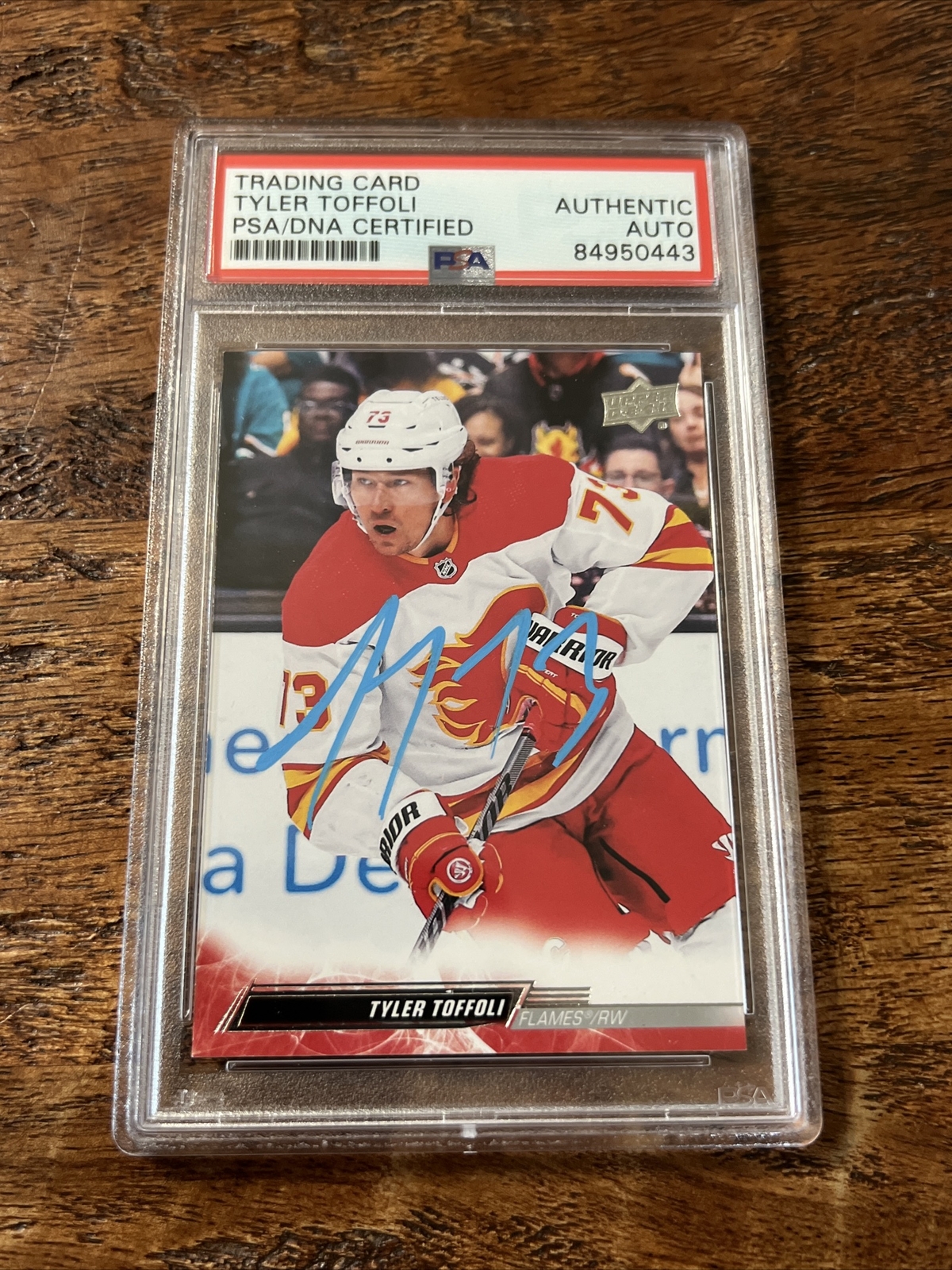 Tyler Toffoli IP Signed Upper Deck Card Psa Dna Coa Slab Autographed Flames