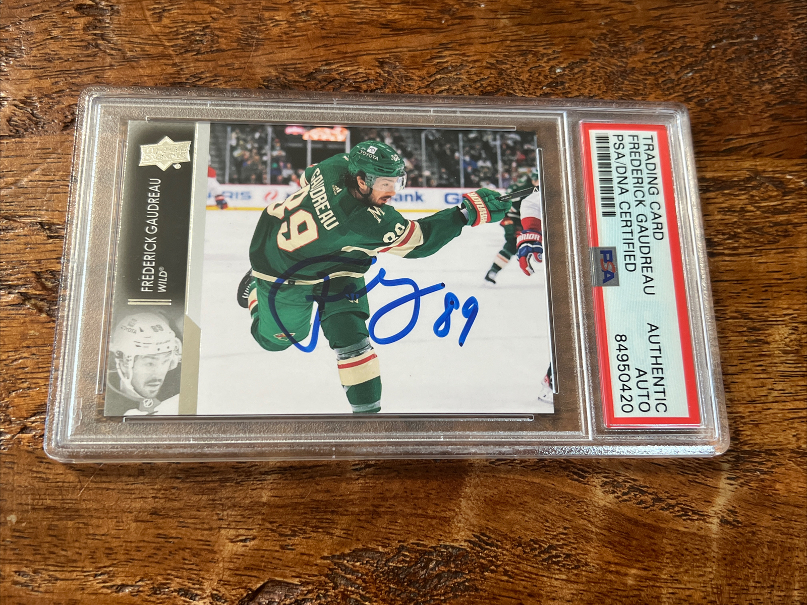 Frederick Gaudreau IP Signed Upper Deck Card Psa Dna Coa Slab Autographed Wild