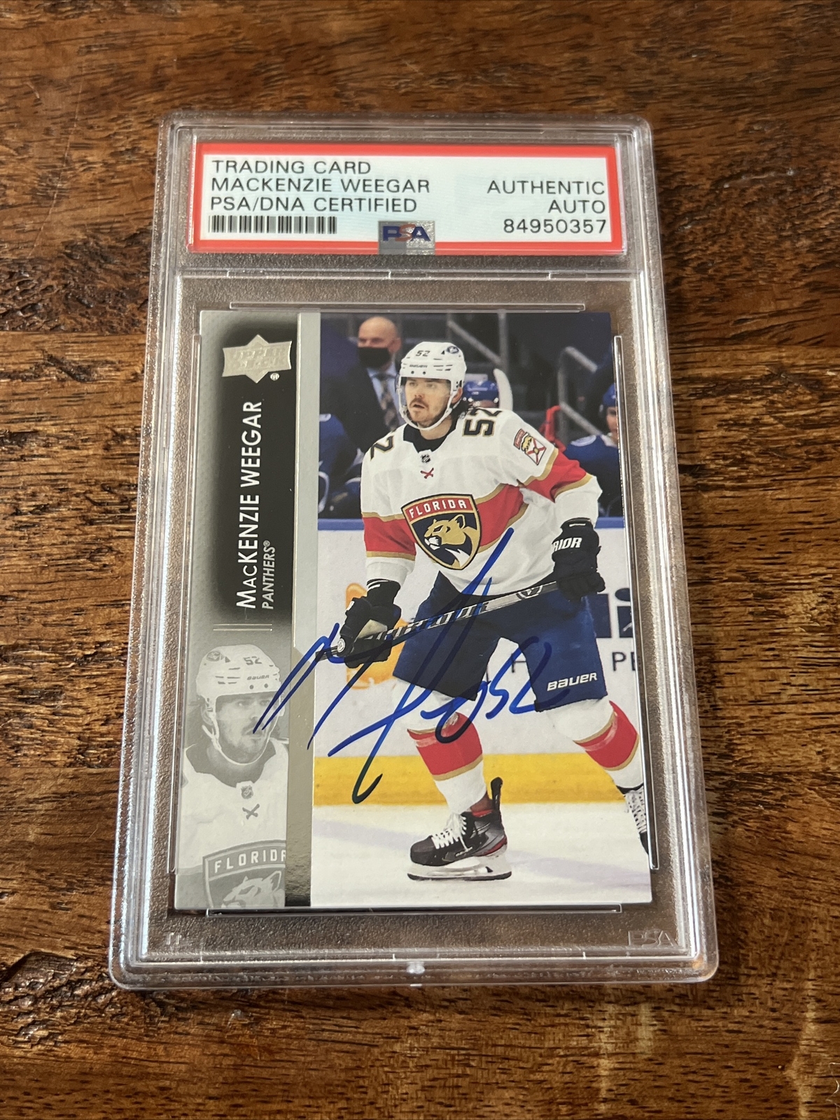MacKenzie Weegar IP Signed Upper Deck Card Psa Dna Coa Slab Panthers Autographed