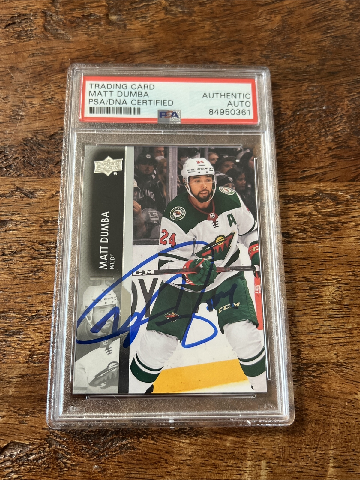 Matt Dumba IP Signed Upper Deck Card Psa Dna Coa Slab Wild Autographed