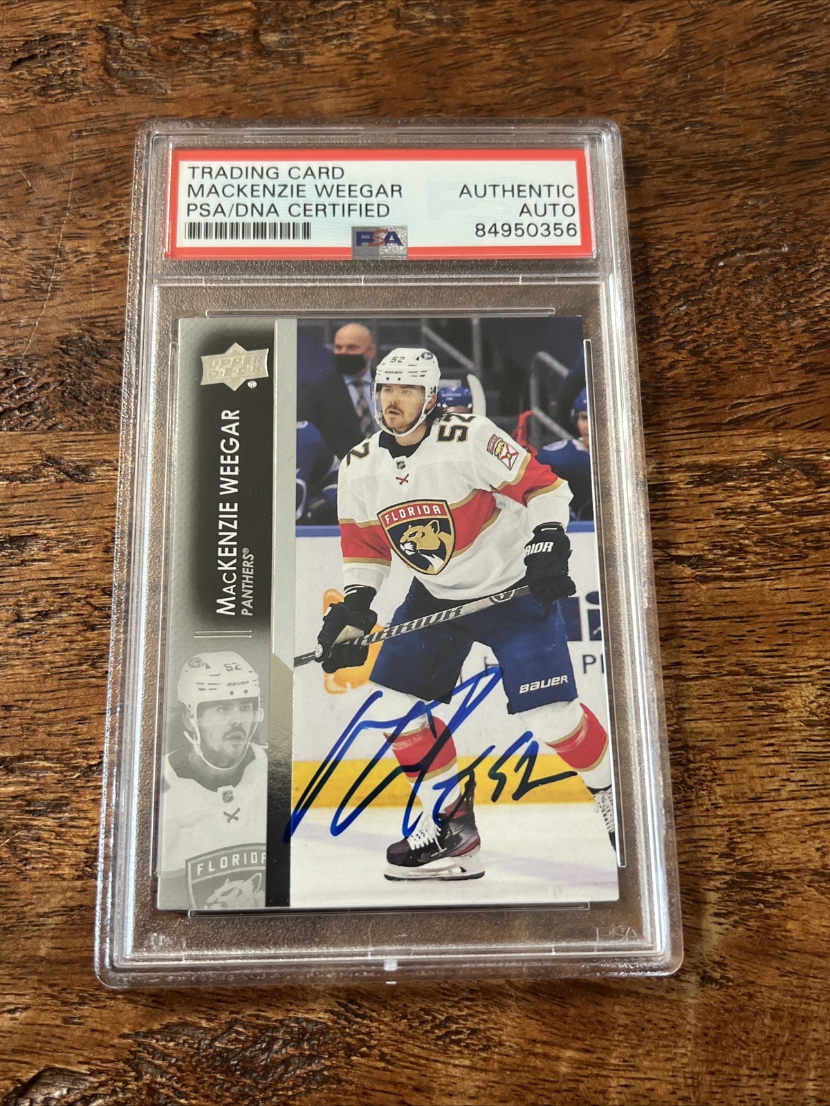 MacKenzie Weegar IP Signed Upper Deck Card Psa Dna Coa Slab Panthers Autographed