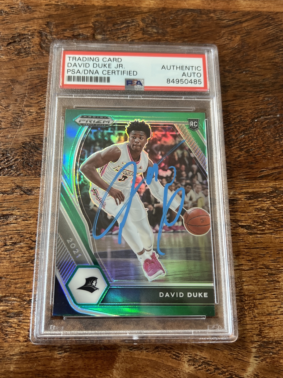 David Duke IP Signed Prizm RC Card Psa Dna Coa Slab Autographed Nets Providence