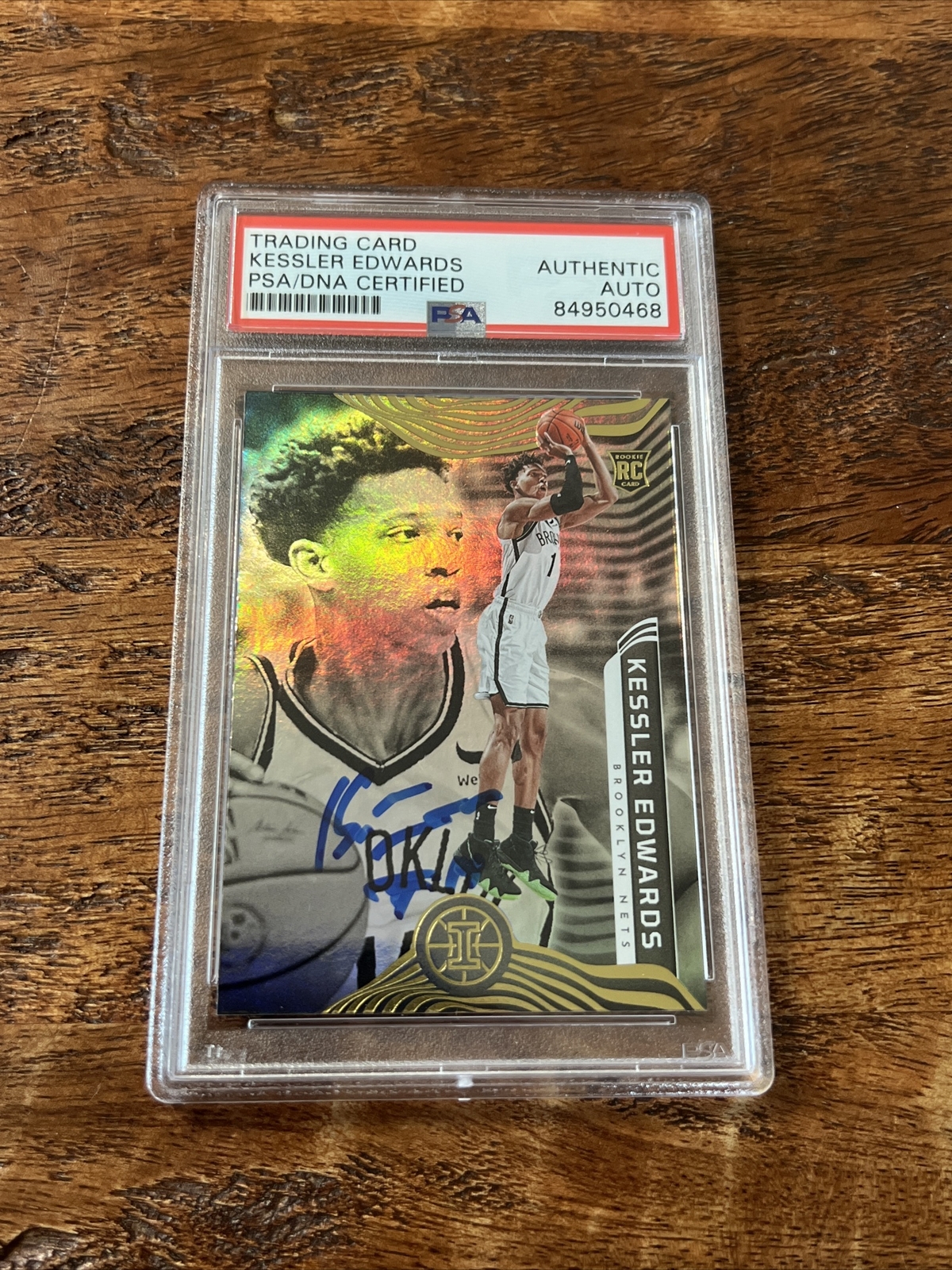 Kessler Edwards IP Signed Illusions RC Card Psa Dna Coa Slab Autographed Nets