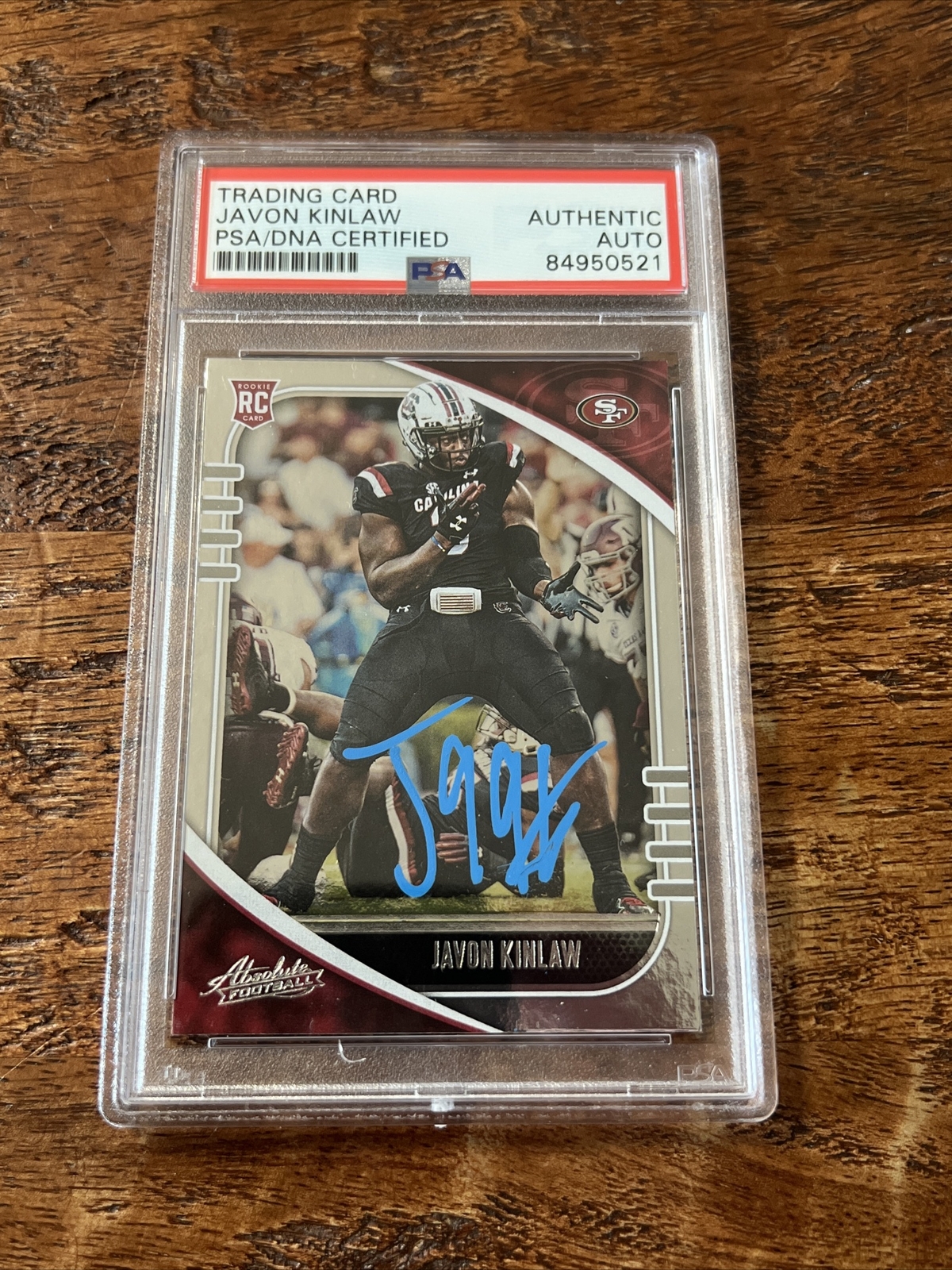 Javon Kinlaw IP Signed Panini Rookie Card PSA DNA Coa Slab 49ers Autographed