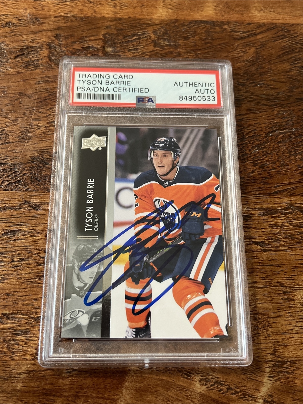 Tyson Barrie IP Signed Upper Deck Card Psa Dna Coa Slab Autographed Oilers