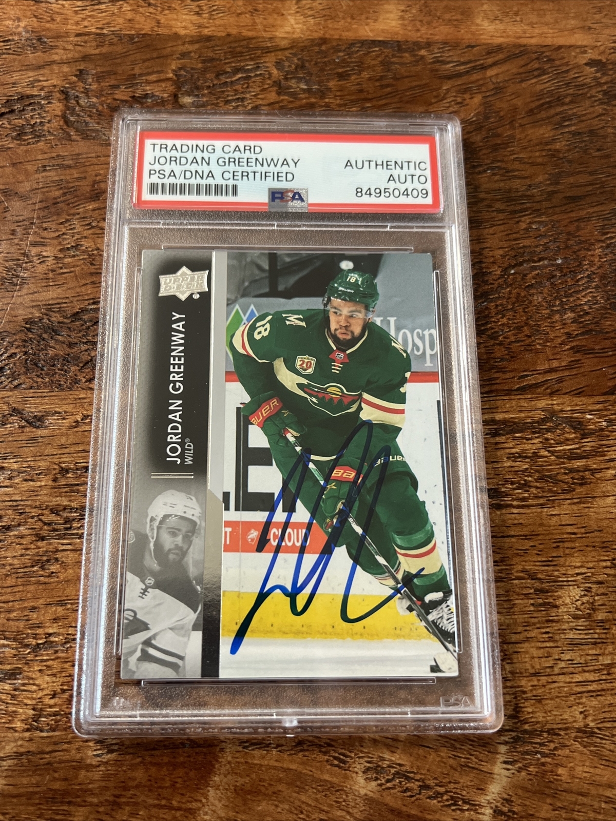 Jordan Greenway IP Signed Upper Deck Card Psa Dna Coa Slab Autographed Wild