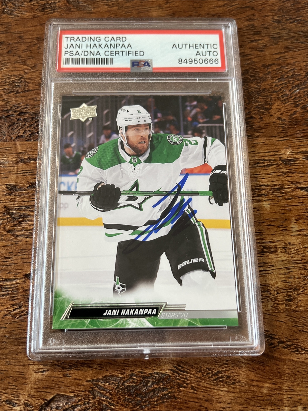 Jani Hakanpaa IP Signed Upper Deck Card Psa Dna Coa Slab Stars Autographed