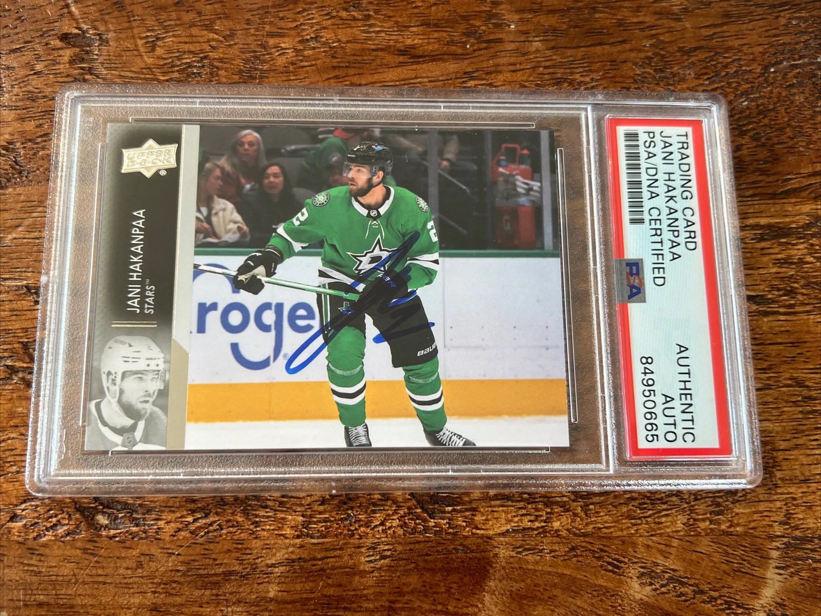 Jani Hakanpaa IP Signed Upper Deck Card Psa Dna Coa Slab Stars Autographed