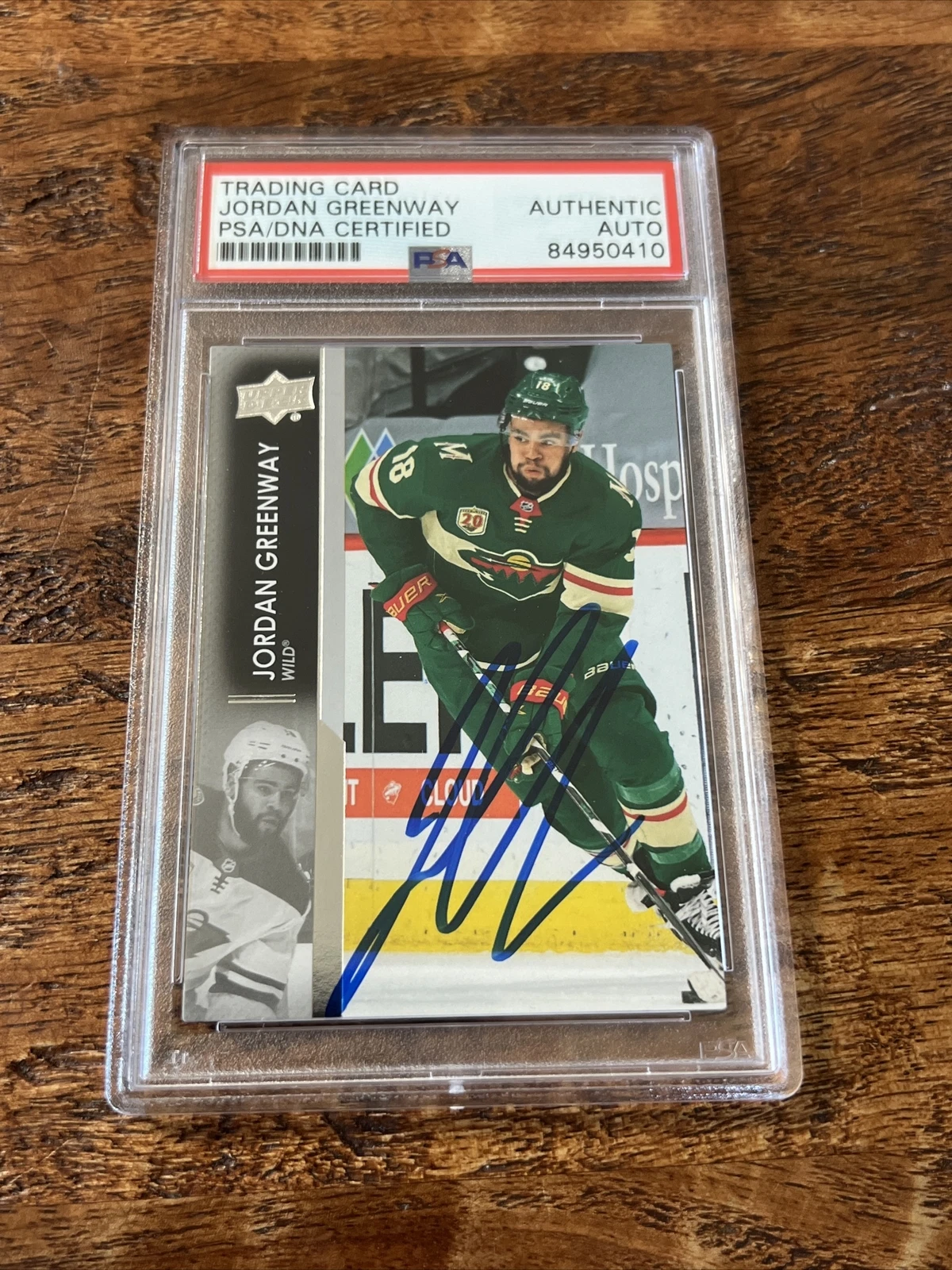 Jordan Greenway IP Signed Upper Deck Card Psa Dna Coa Slab Autographed Wild