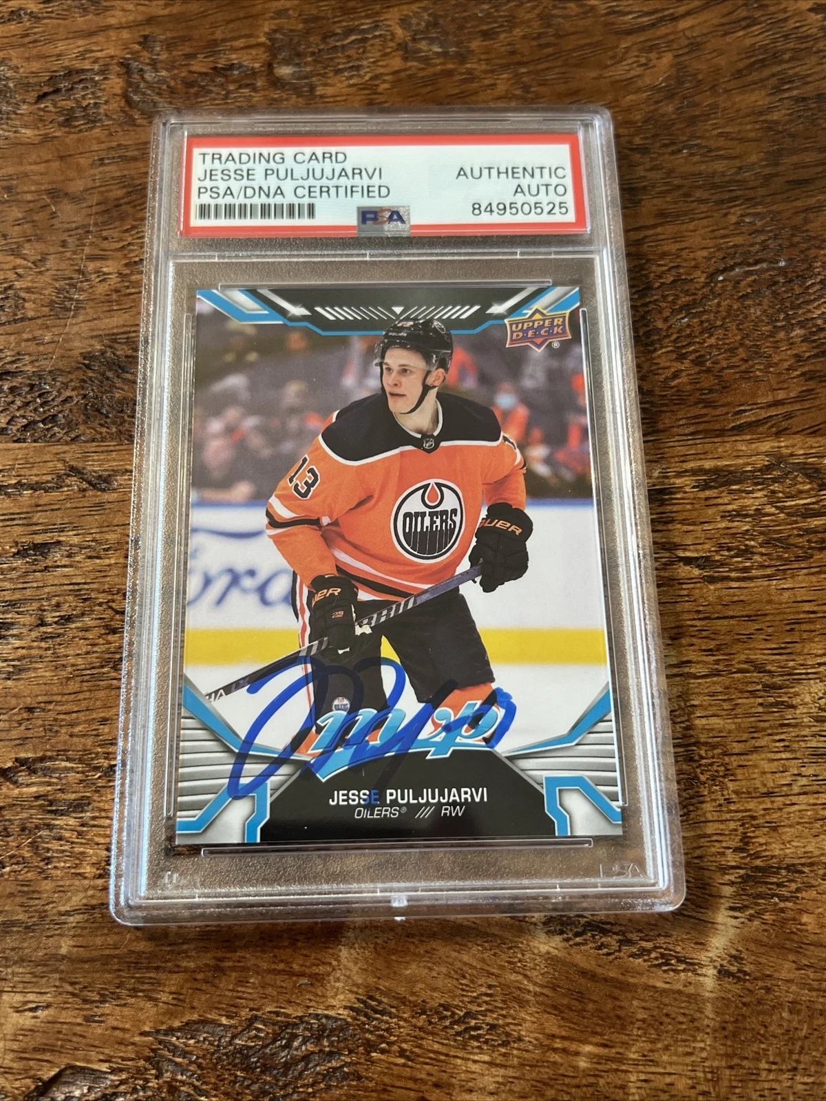 Jesse Puljujarvi IP Signed Upper Deck Card Psa Dna Coa Slab Autographed Oilers