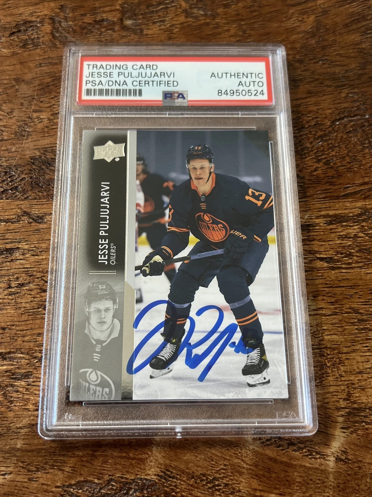 Jesse Puljujarvi IP Signed Upper Deck Card Psa Dna Coa Slab Autographed Oilers