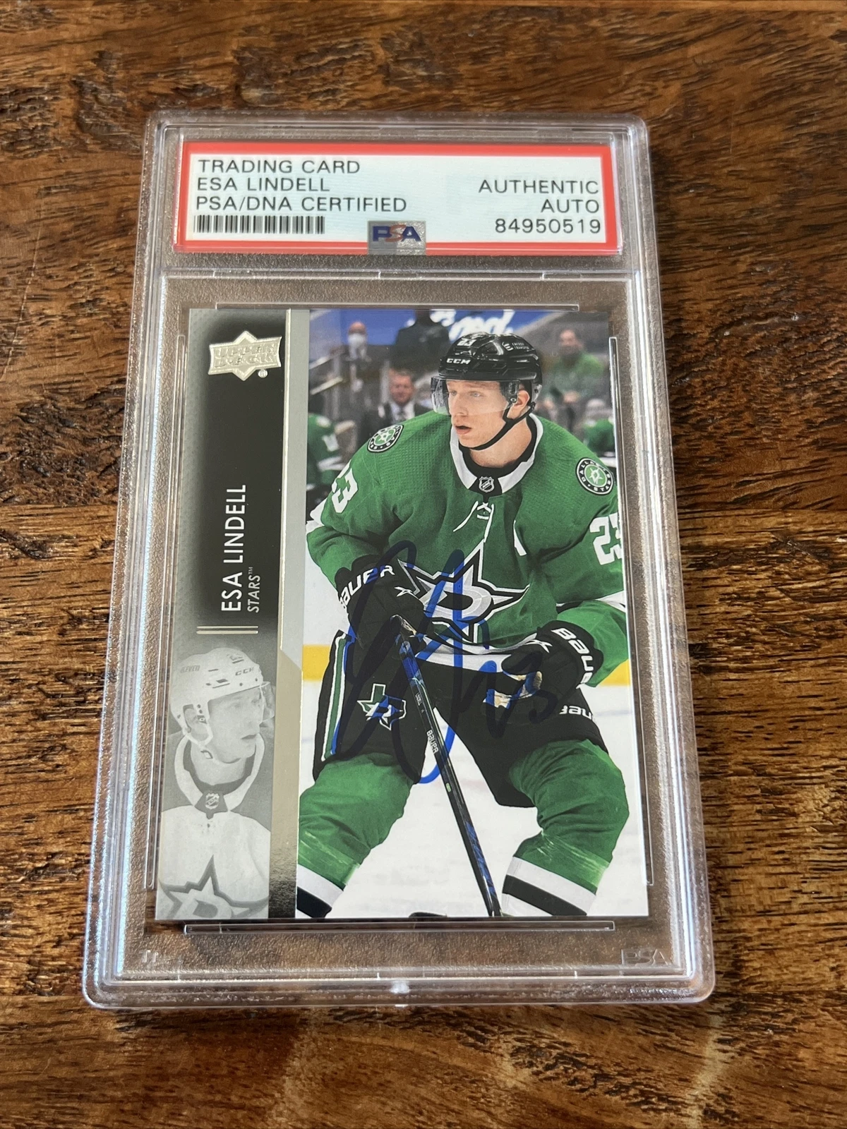 Esa Lindell IP Signed Upper Deck Card Psa Dna Coa Slab Autographed Stars