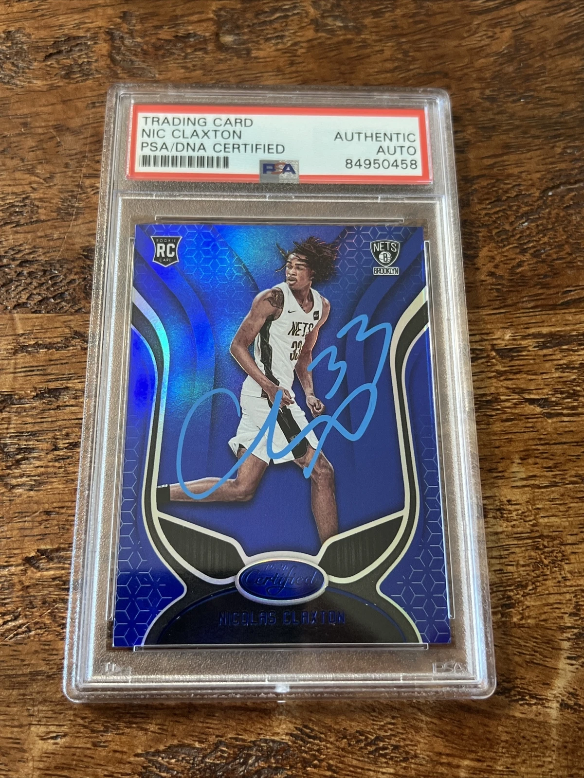 Nic Claxton IP Signed Panini Certified RC Card Psa Dna Coa Slab Autographed Nets