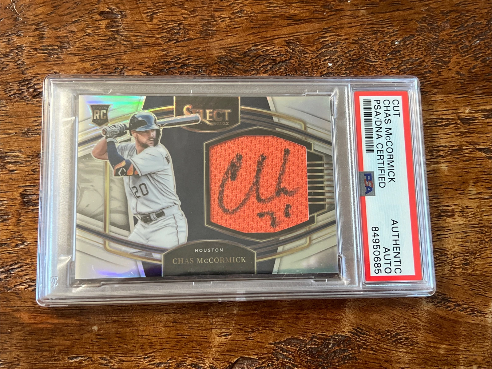 Chas McCormick IP Signed Select Jersey Card Psa Dna Coa Slab Autographed Astros