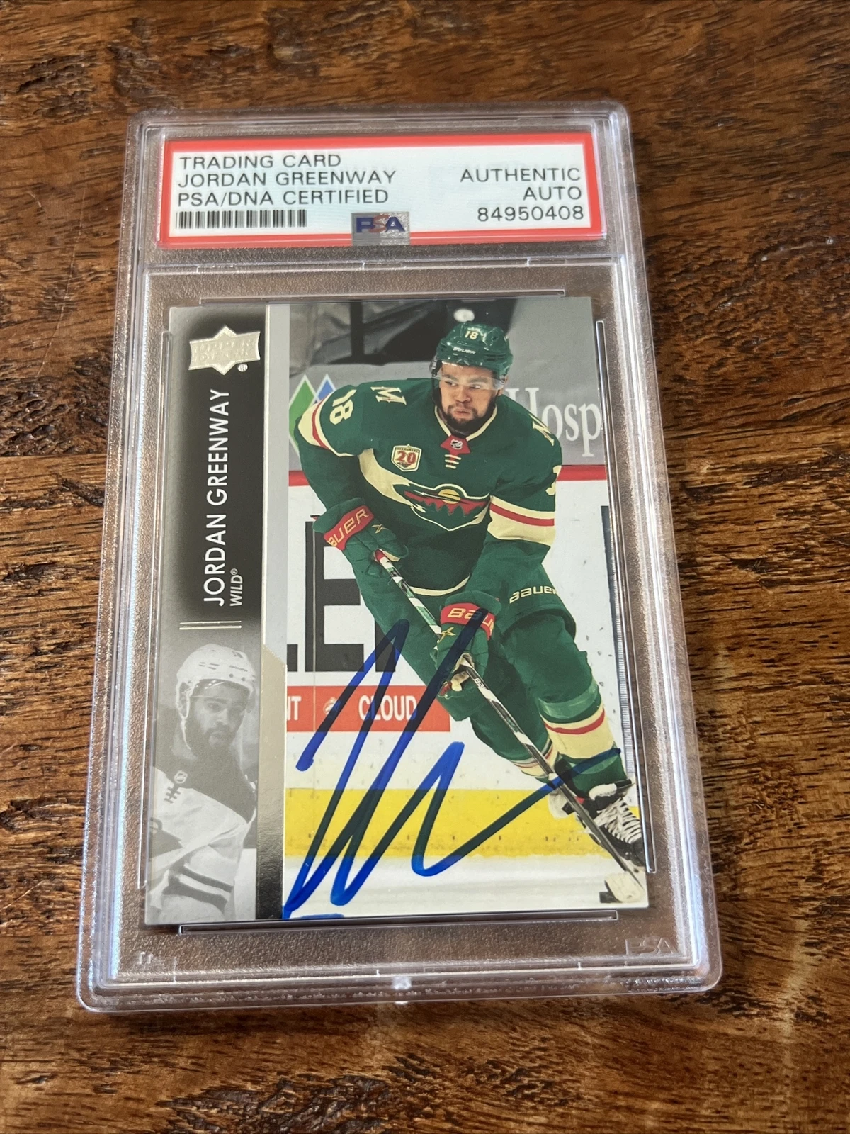 Jordan Greenway IP Signed Upper Deck Card Psa Dna Coa Slab Autographed Wild