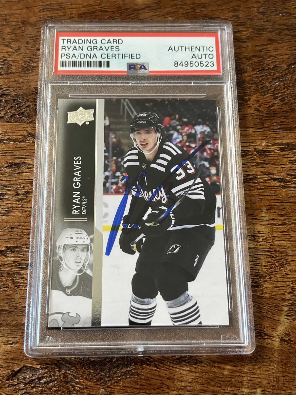 Ryan Graves IP Signed Upper Deck Card Psa Dna Coa Slab Autographed Devils