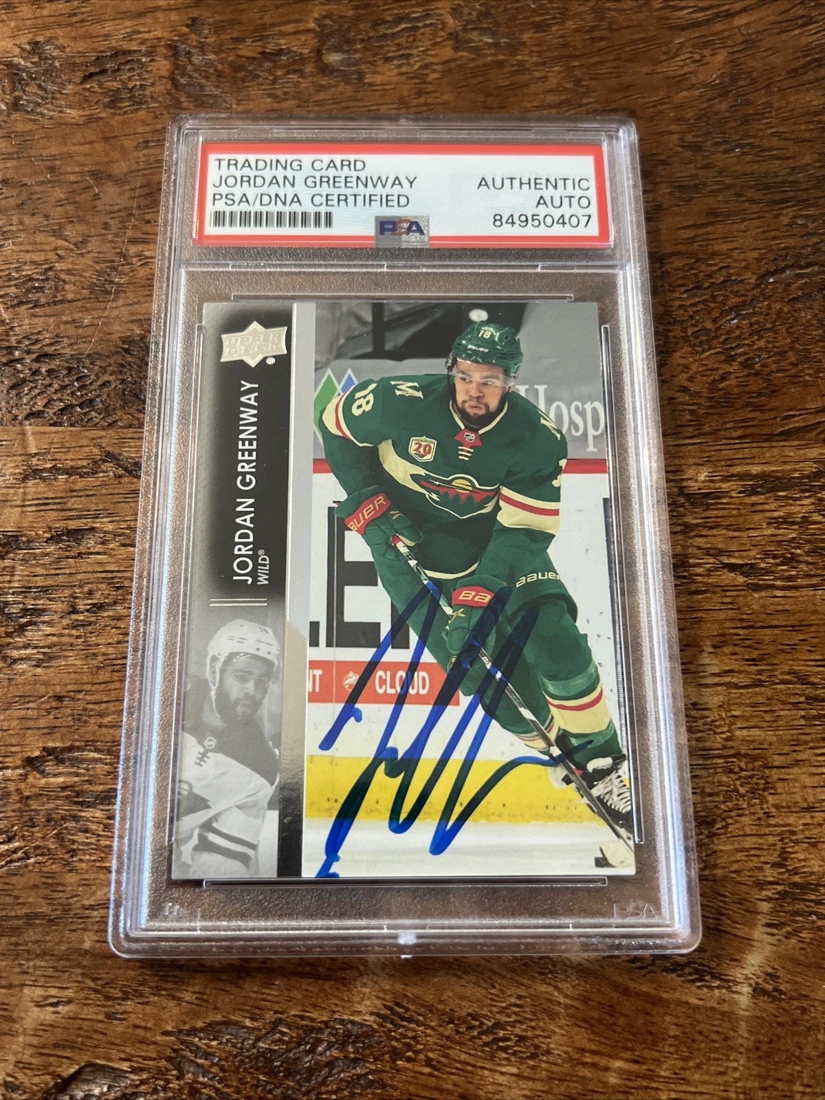Jordan Greenway IP Signed Upper Deck Card Psa Dna Coa Slab Autographed Wild
