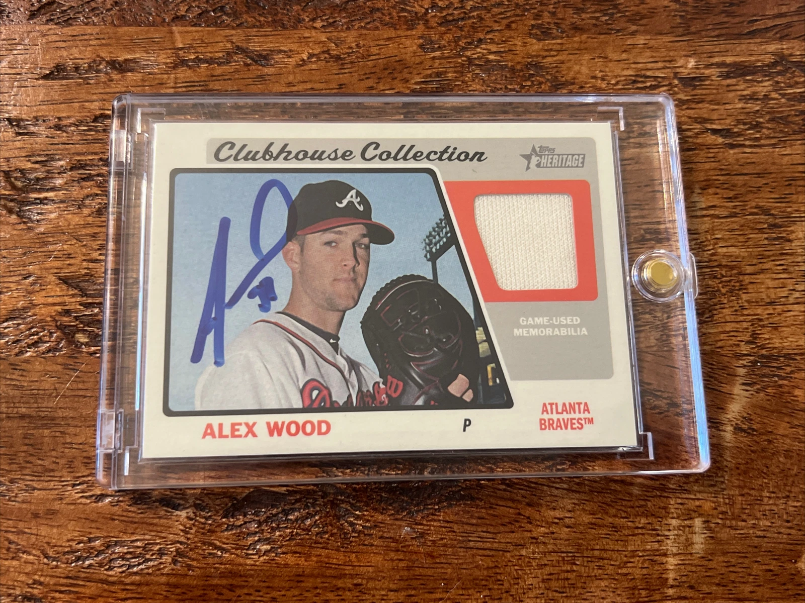Alex Wood IP Signed Topps Heritage Jersey Card Psa Dna Coa Autographed Giants