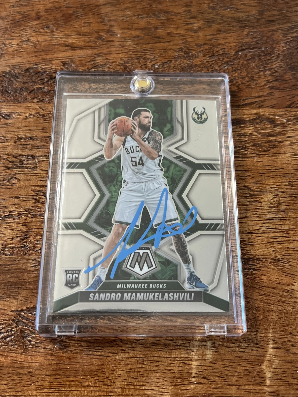 Sandro Mamukelashvili IP Signed Mosaic RC Card Psa Dna Coa Bucks Autographed
