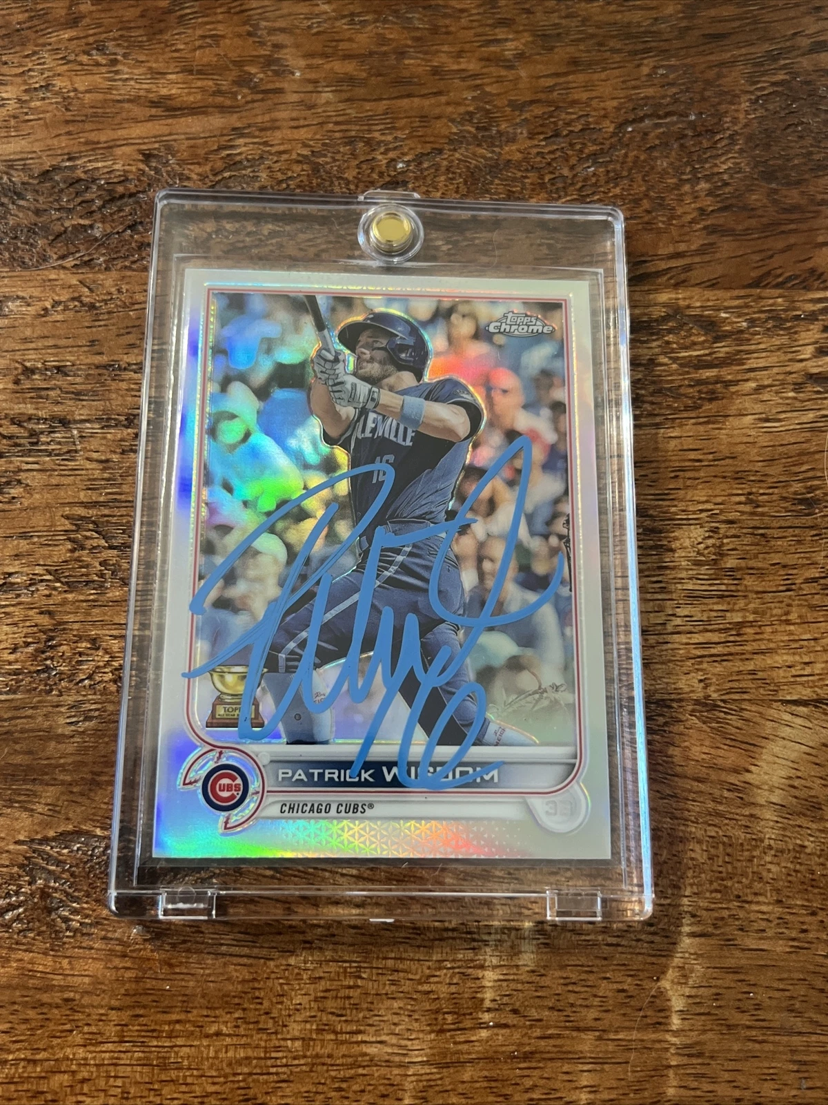 Patrick Wisdom IP Signed Topps Chrome Card Psa Dna Coa Autographed Cubs