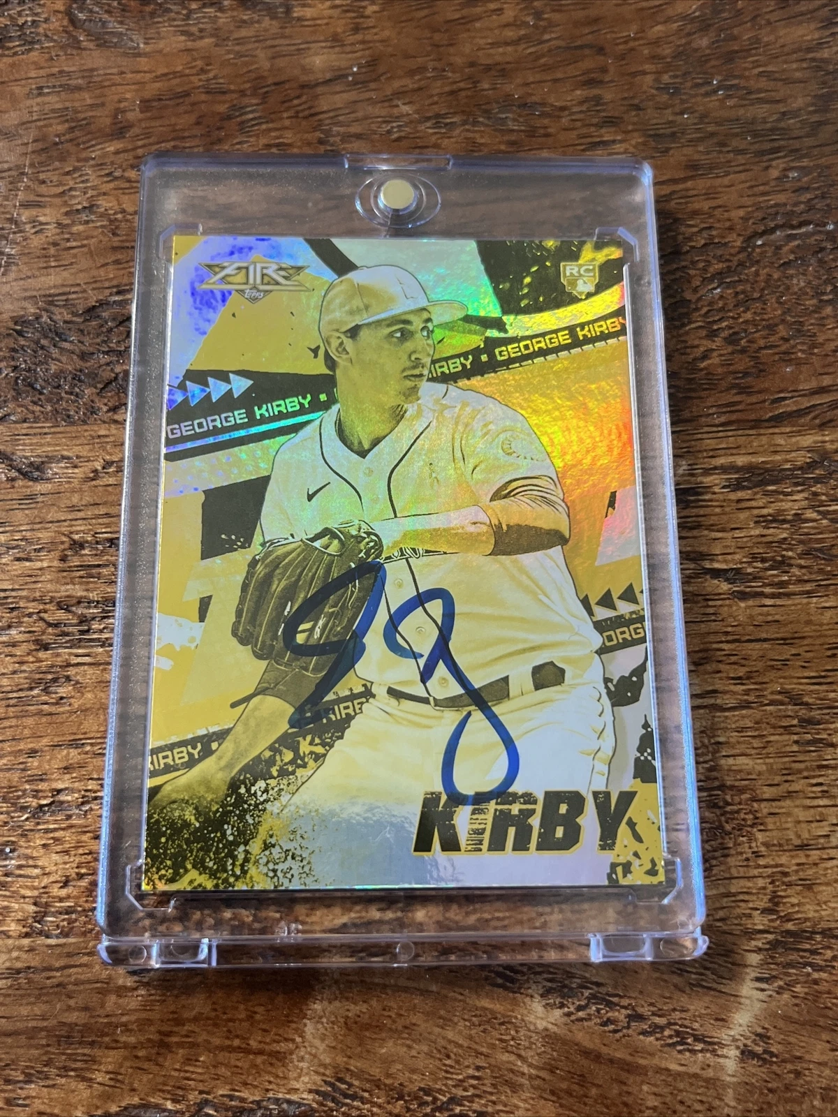 George Kirby IP Signed Topps Fire RC Card Psa Dna Coa Mariners Autographed