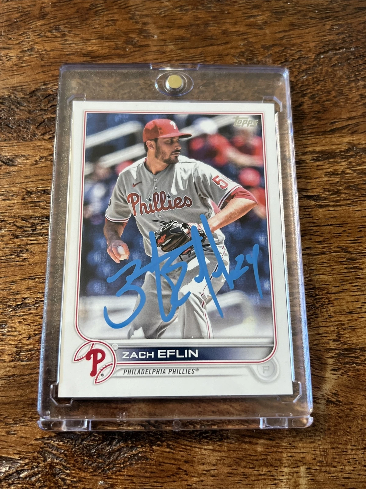 Zach Eflin IP Signed Topps Card Psa Dna Coa Rays  Autographed Phillies