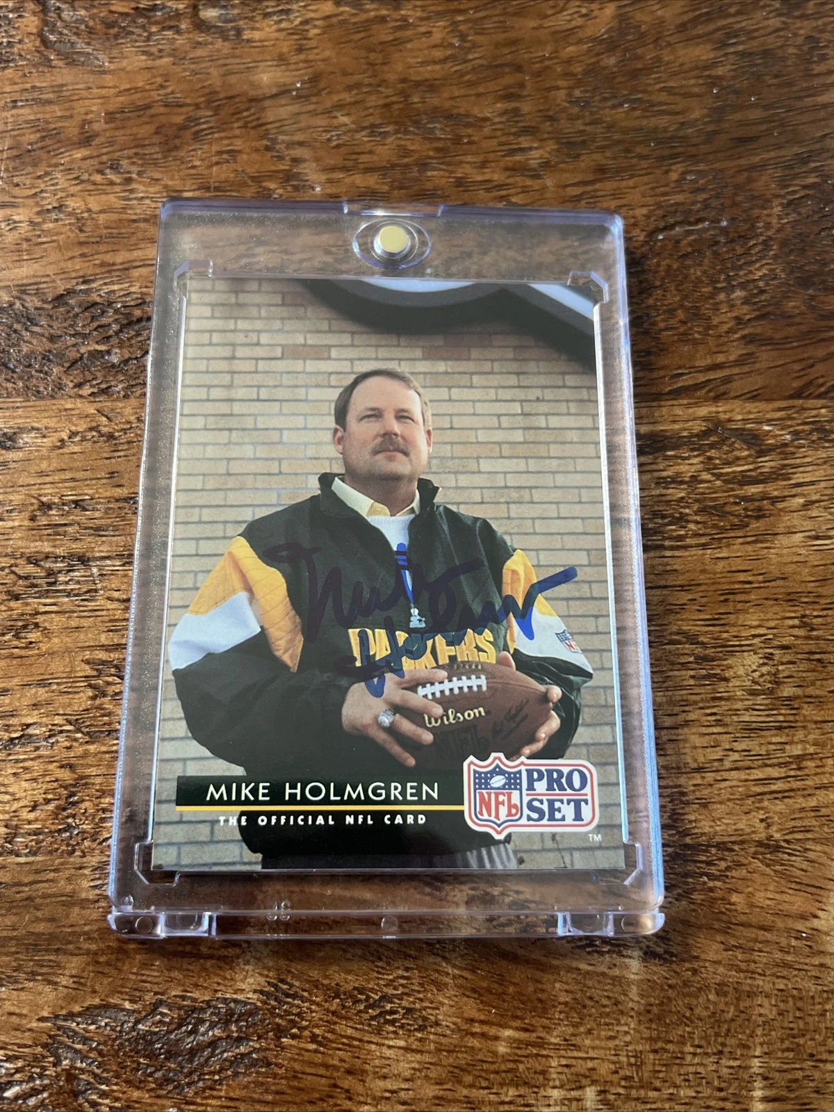 Mike Holmgren IP Signed NFL Pro Set Card Psa Dna Coa Autographed Packers