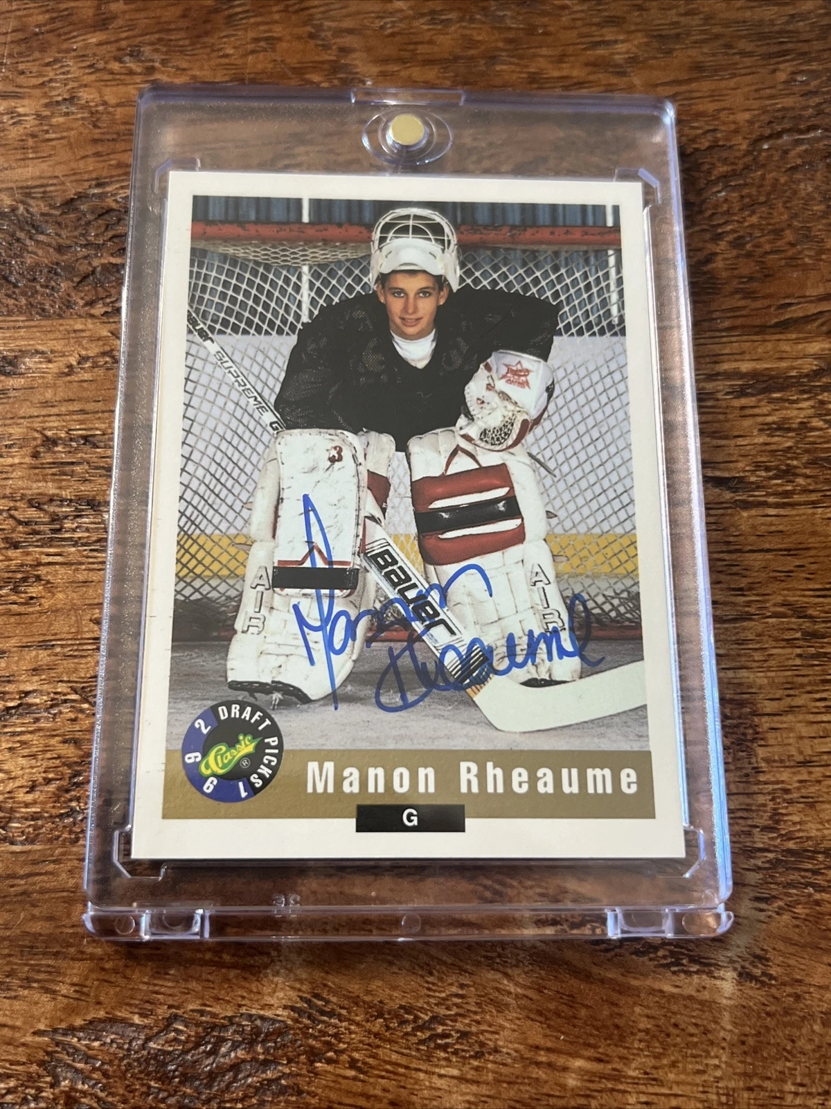 Manon Rheaume IP Signed 1992 Classic Rookie Card Psa Dna Coa  Autographed