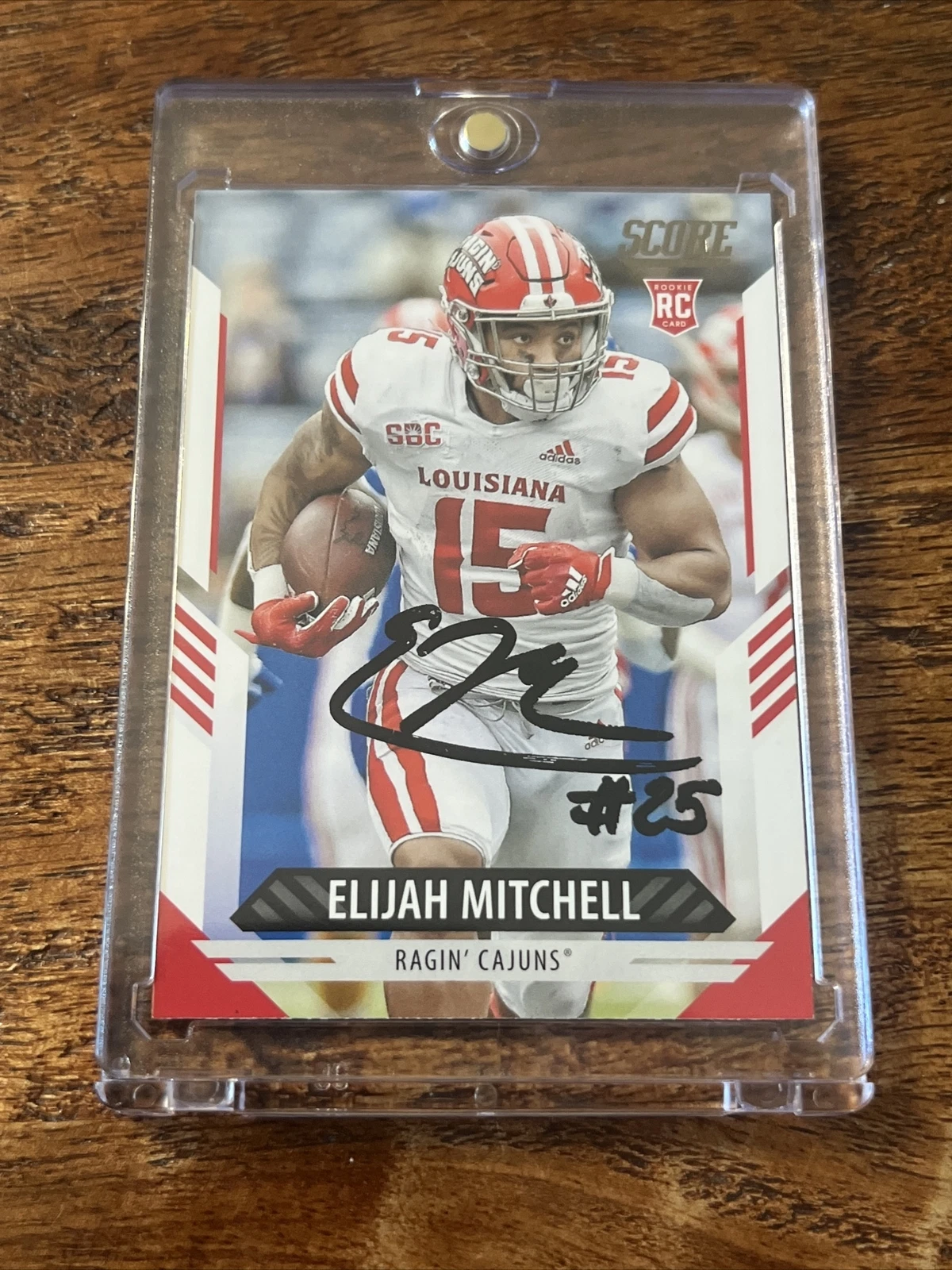 Elijah Mitchell IP Signed Score Rookie Card PSA DNA Coa 49ers Autographed