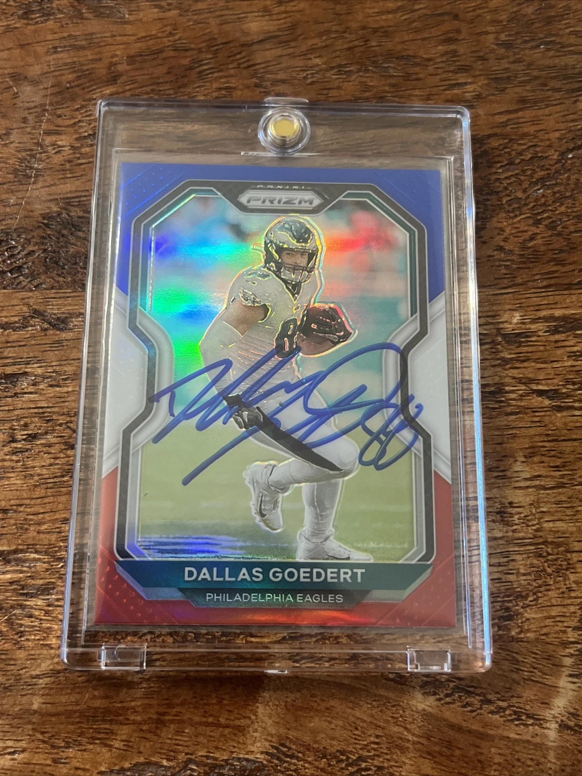 Dallas Goedert IP Signed Prizm Card PSA DNA Coa Eagles Autographed