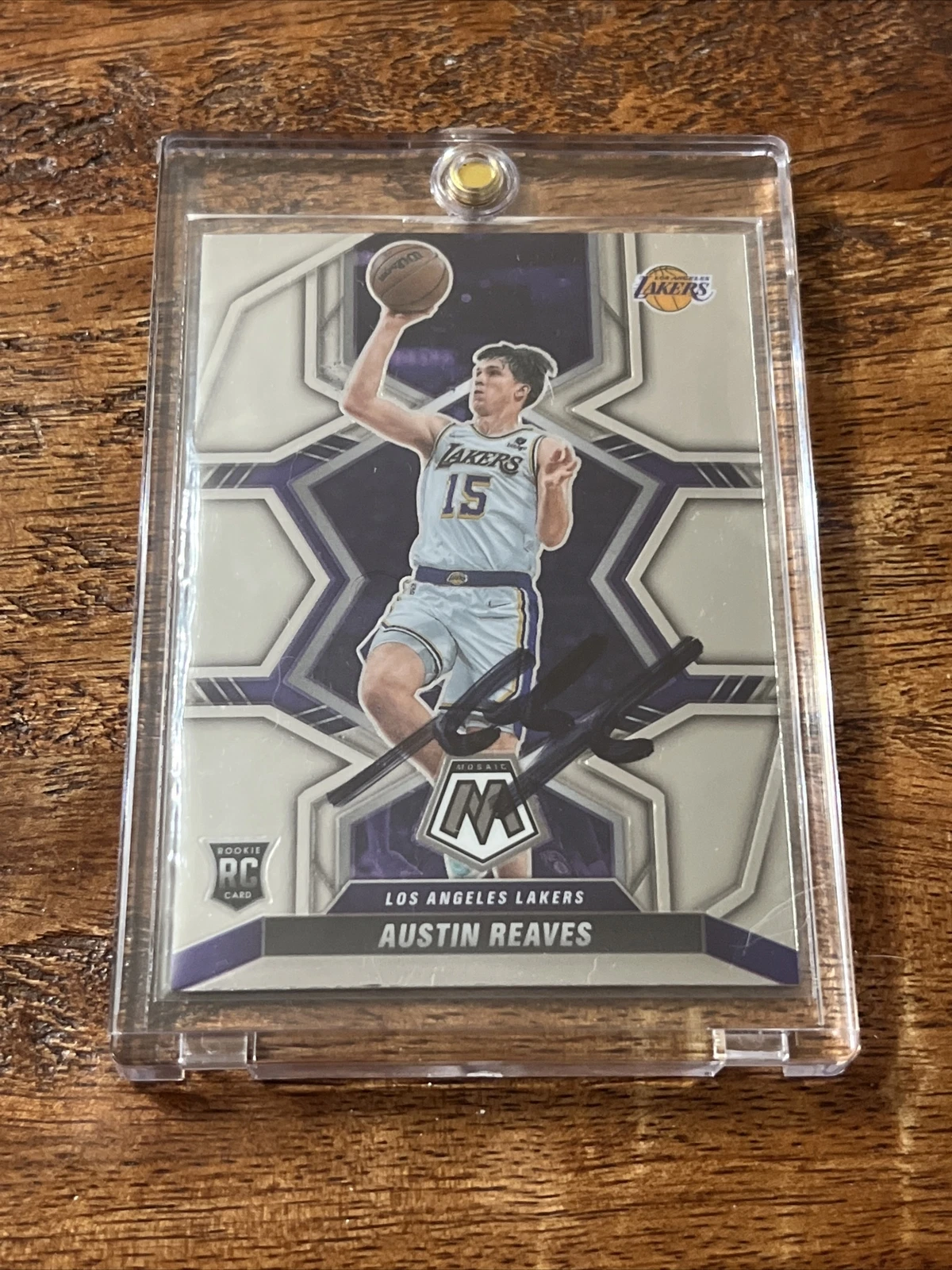 Austin Reaves IP Signed Mosaic RC Card Psa Dna Coa Lakers Autographed