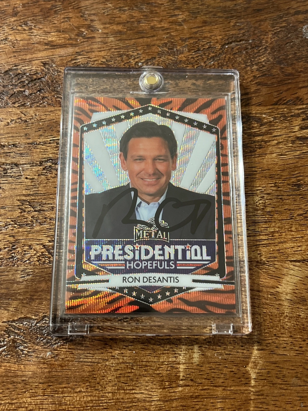 Ron DeSantis IP Signed Leaf Metal Card PSA DNA Coa Autographed Presidential