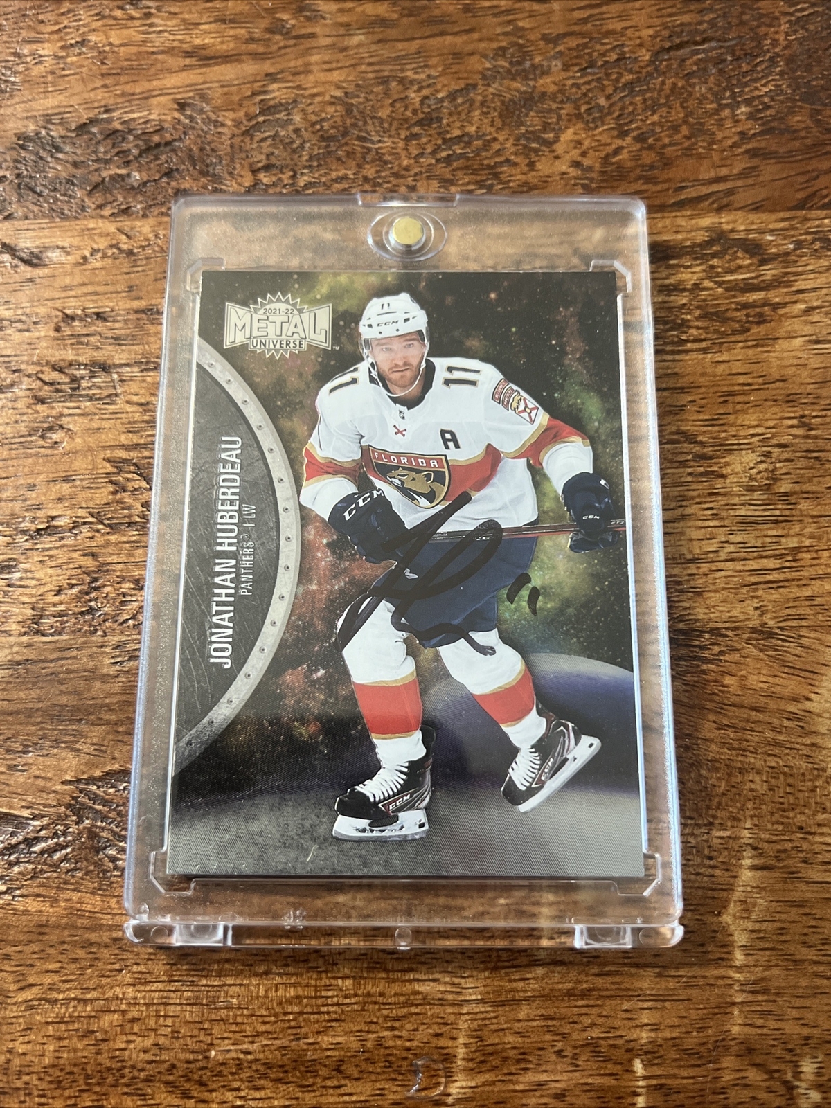 Jonathan Huberdeau IP Signed Skybox Metal Card JSA Coa Autographed Panthers