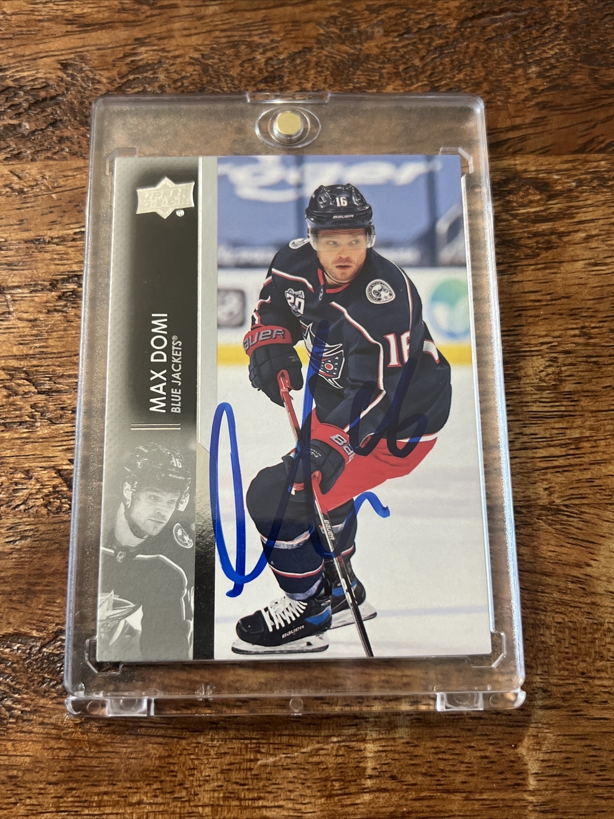 Max Domi IP Signed Upper Deck Card JSA Coa Blue Jackets Autographed