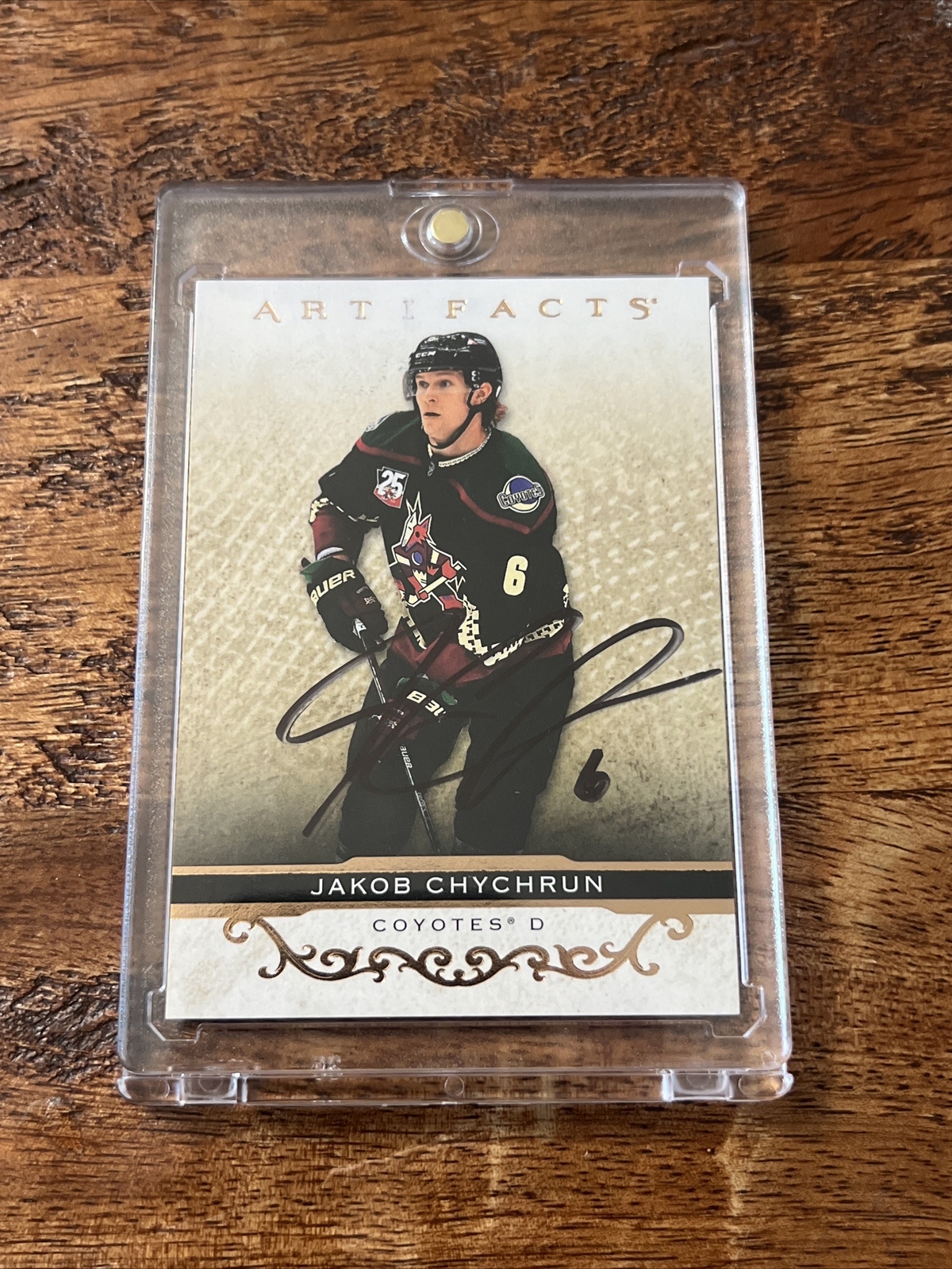 Jakob Chychrun IP Signed UD Artifacts Card JSA Coa Autographed Coyotes