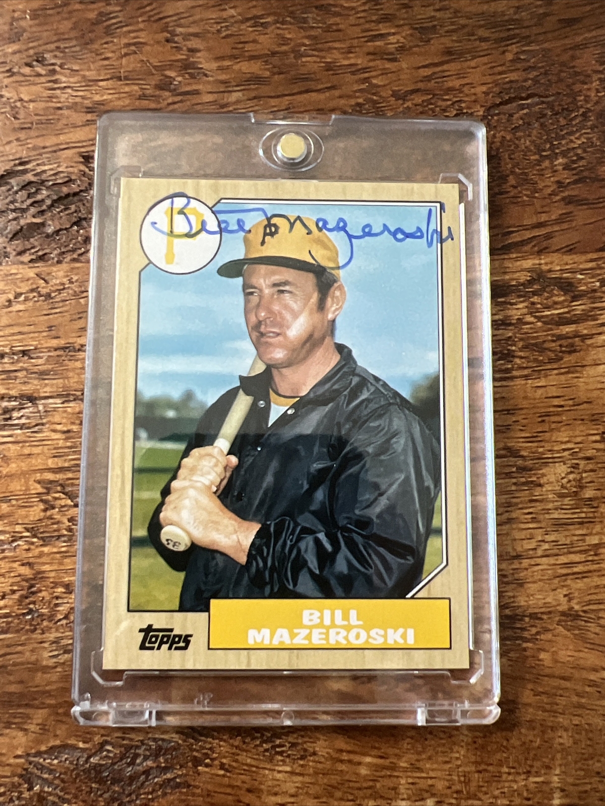 Bill Mazeroski IP Signed Topps Card JSA Coa Pirates Autographed