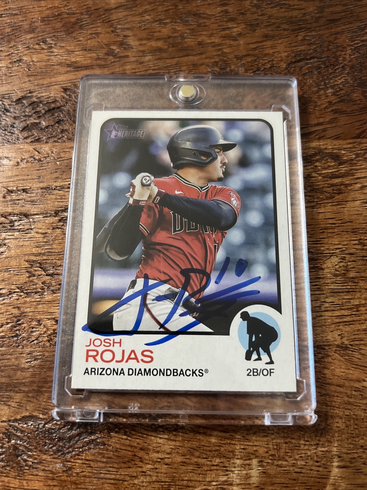 Josh Rojas IP Signed Topps Heritage Card JSA Coa Diamondbacks Autographed