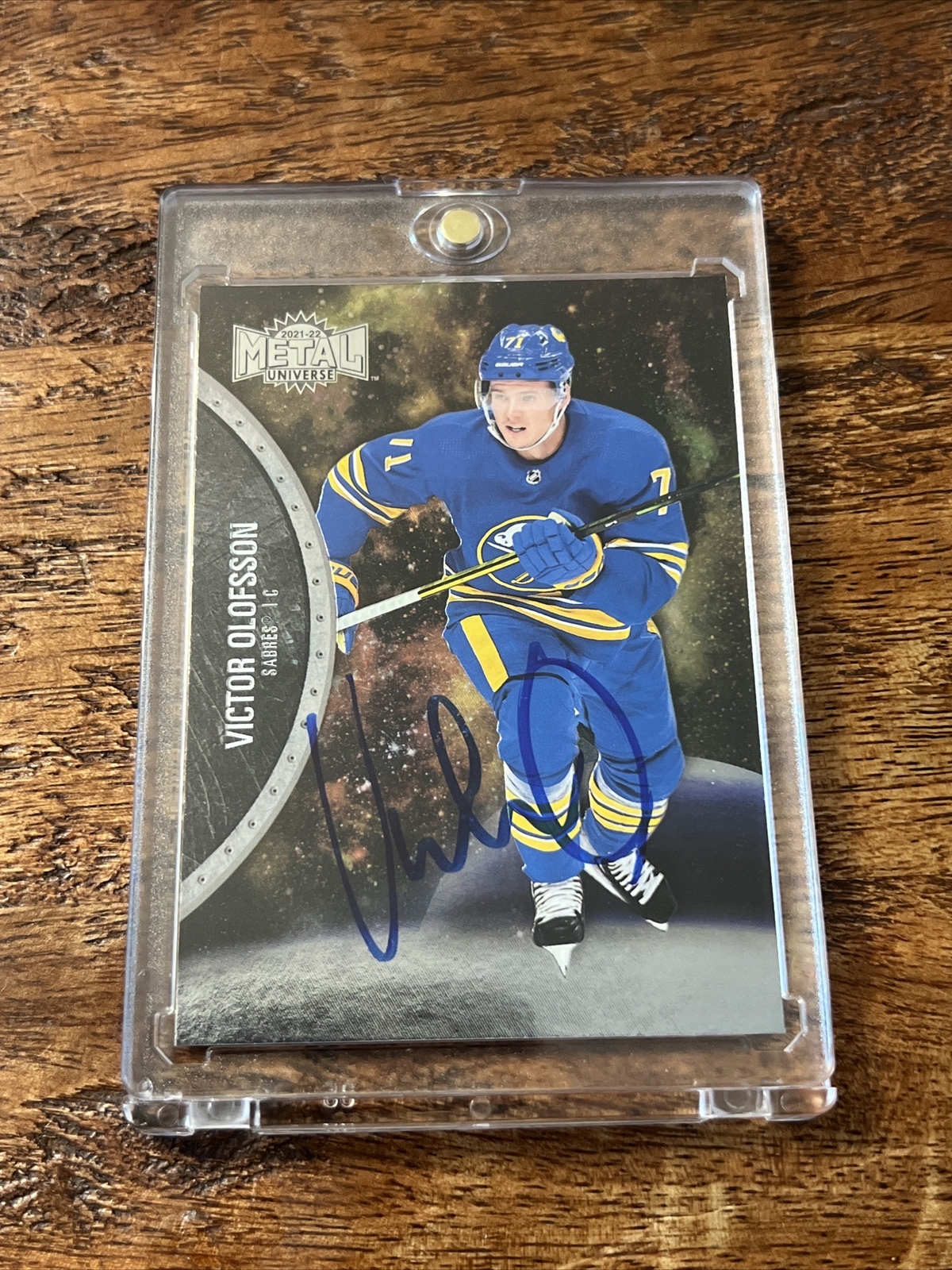 Victor Olofsson IP Signed Skybox Metal Card JSA Coa Sabres Autographed