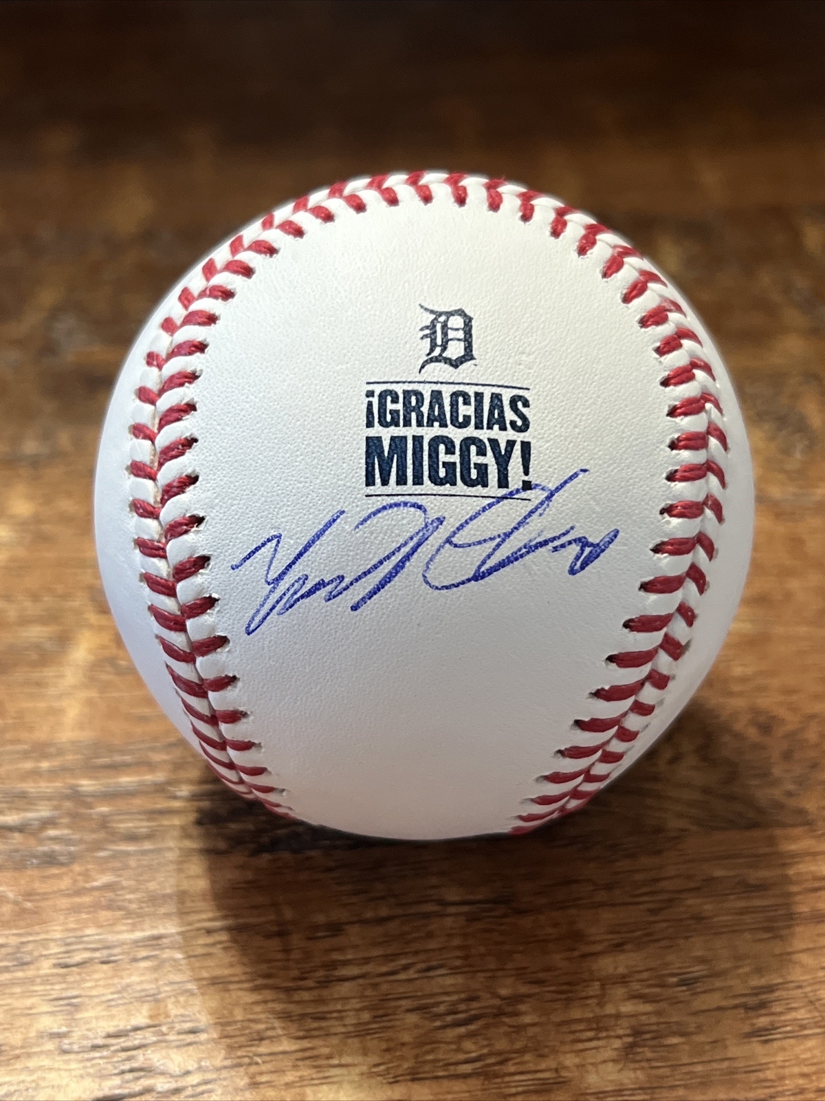 Miguel Cabrera Signed Gracias Miggy Baseball JSA Coa Autographed Tigers