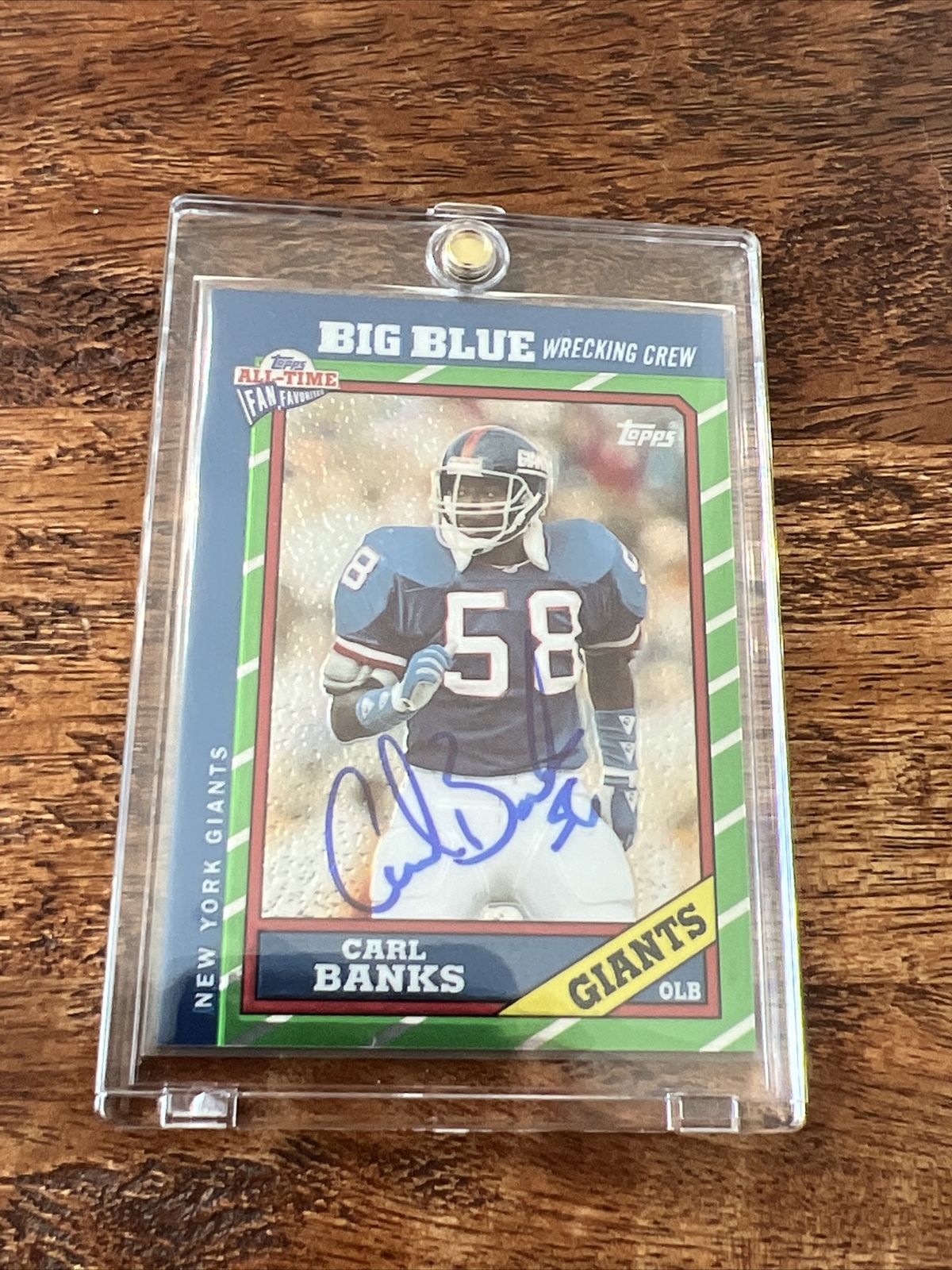 Carl Banks IP Signed Topps Card JSA Coa Autographed New York Giants