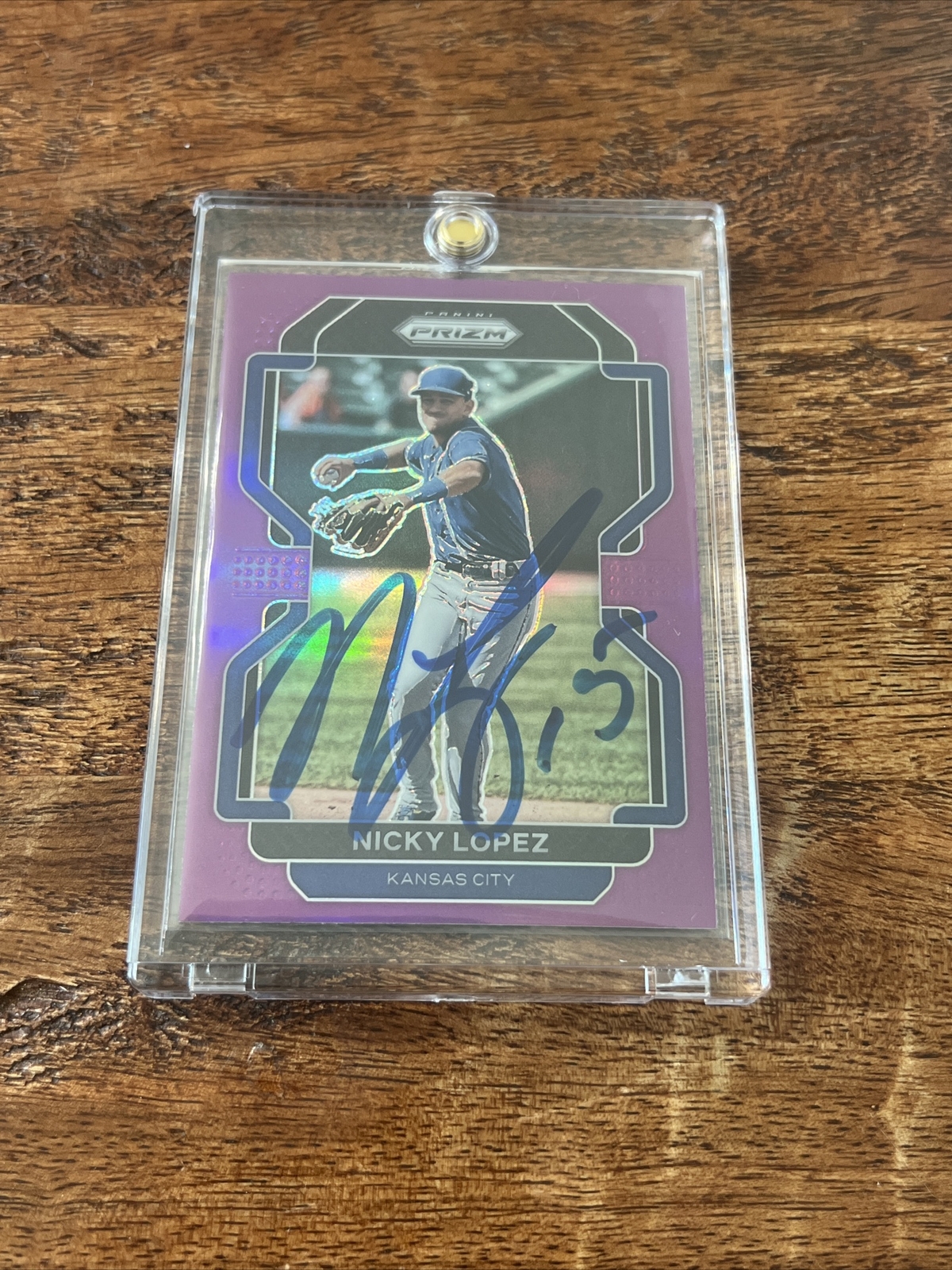 Nicky Lopez IP Signed Prizm Card JSA Coa Royals Autographed