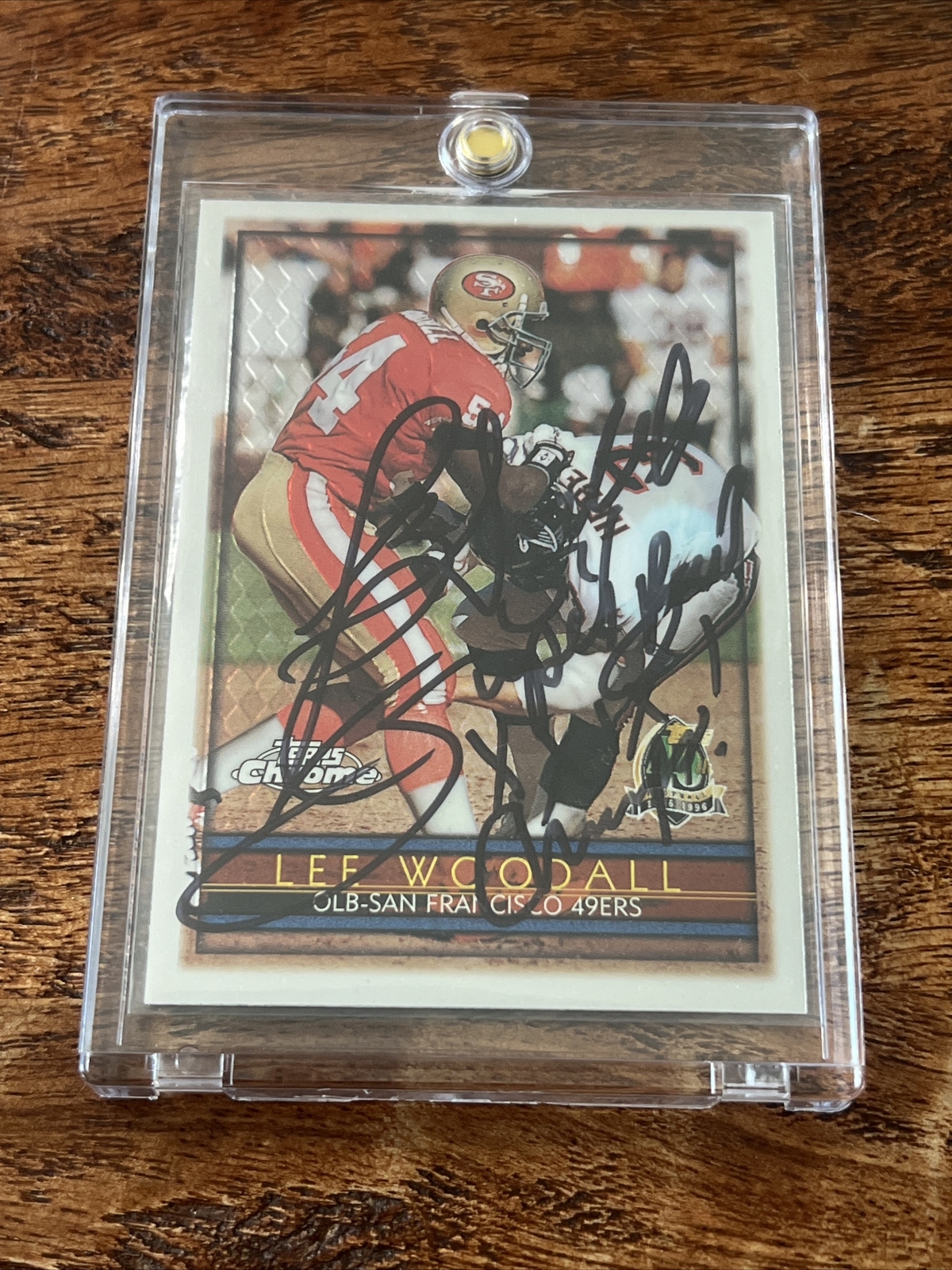 Lee Woodall IP Signed Topps Chrome Card JSA Coa 49ers Autographed