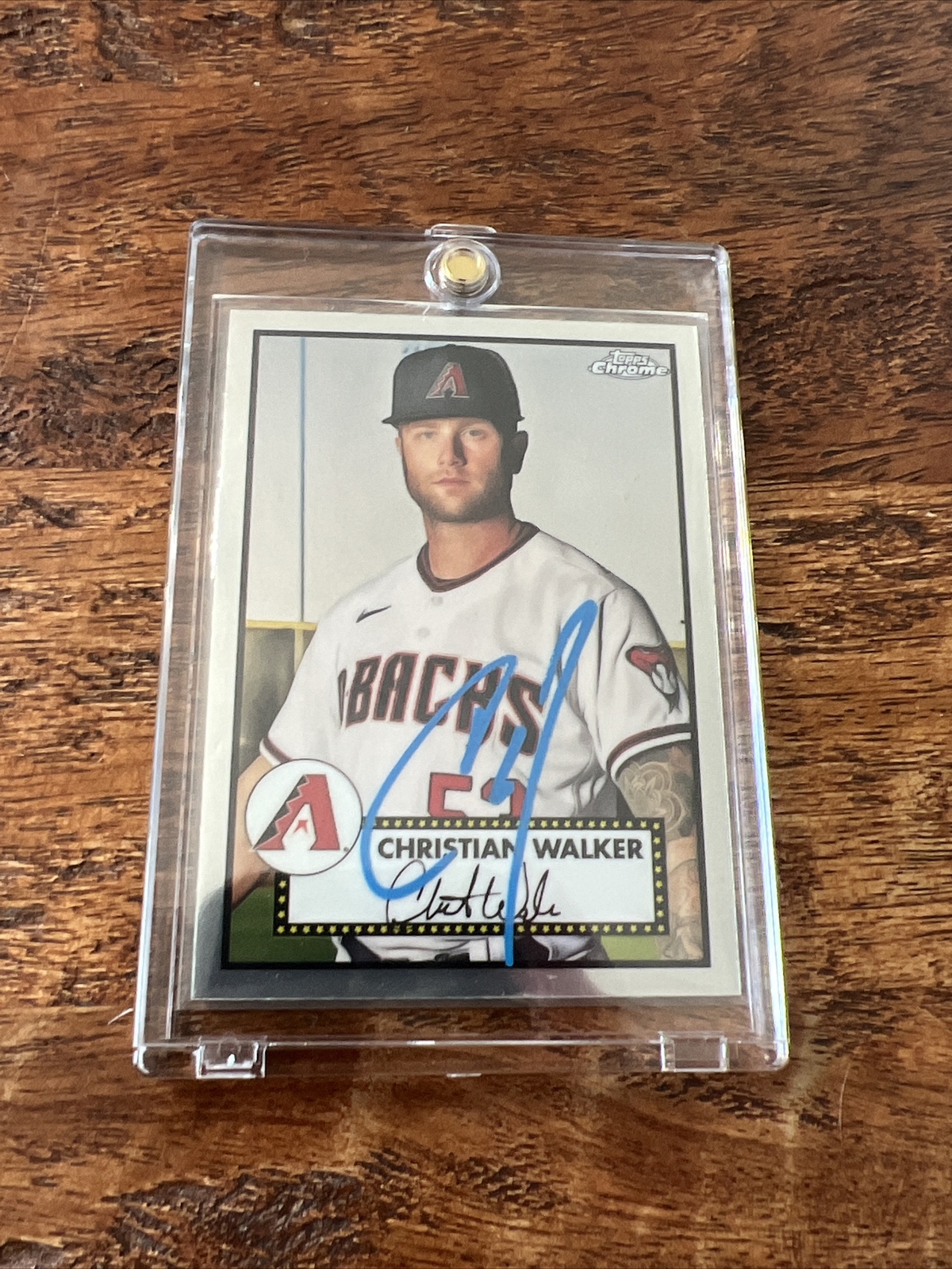 Christian Walker IP Signed Topps Chrome Card JSA Coa Diamondbacks Autographed