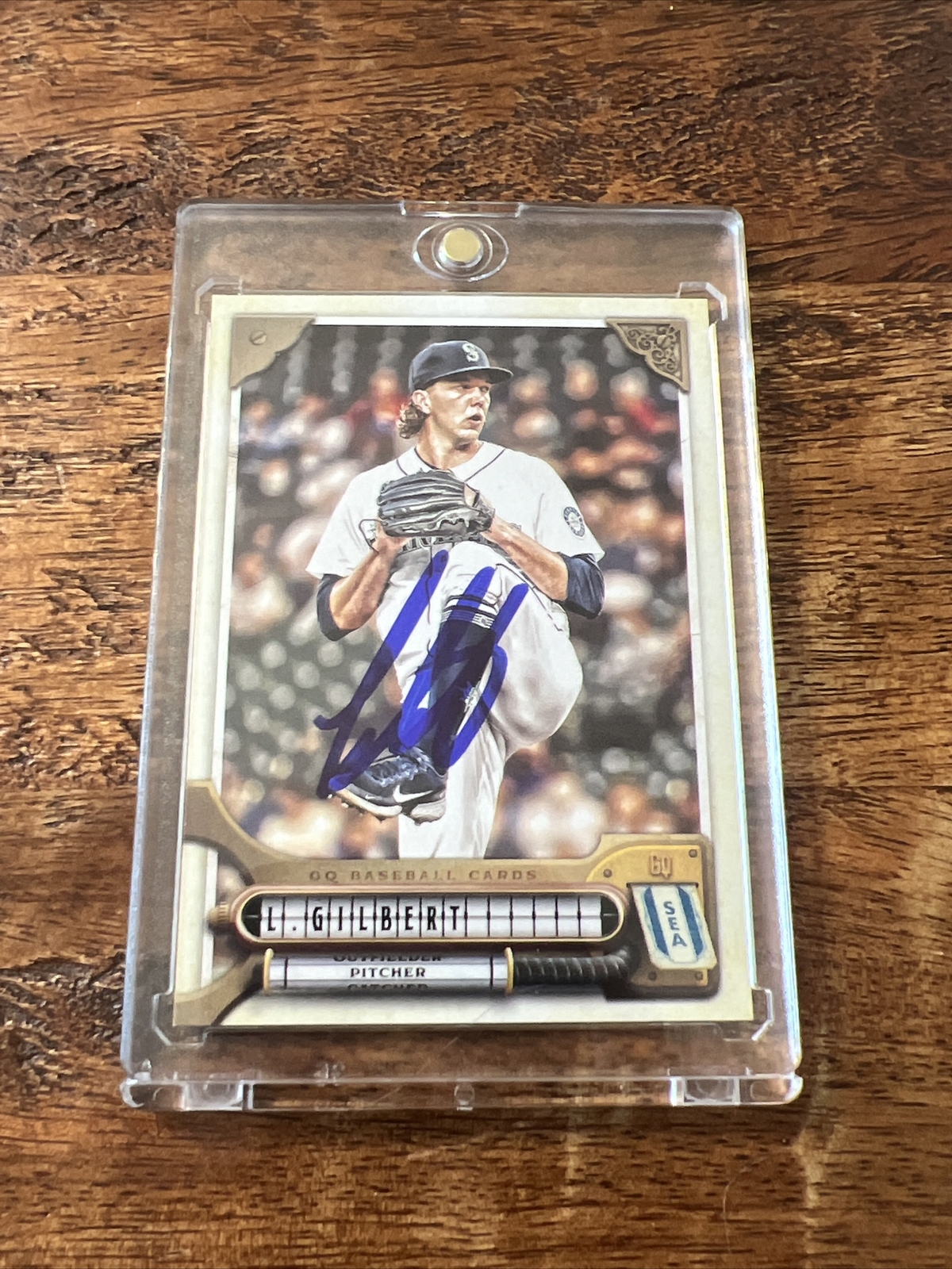 Logan Gilbert IP Signed Gypsy Queen Card JSA Coa Mariners Autographed