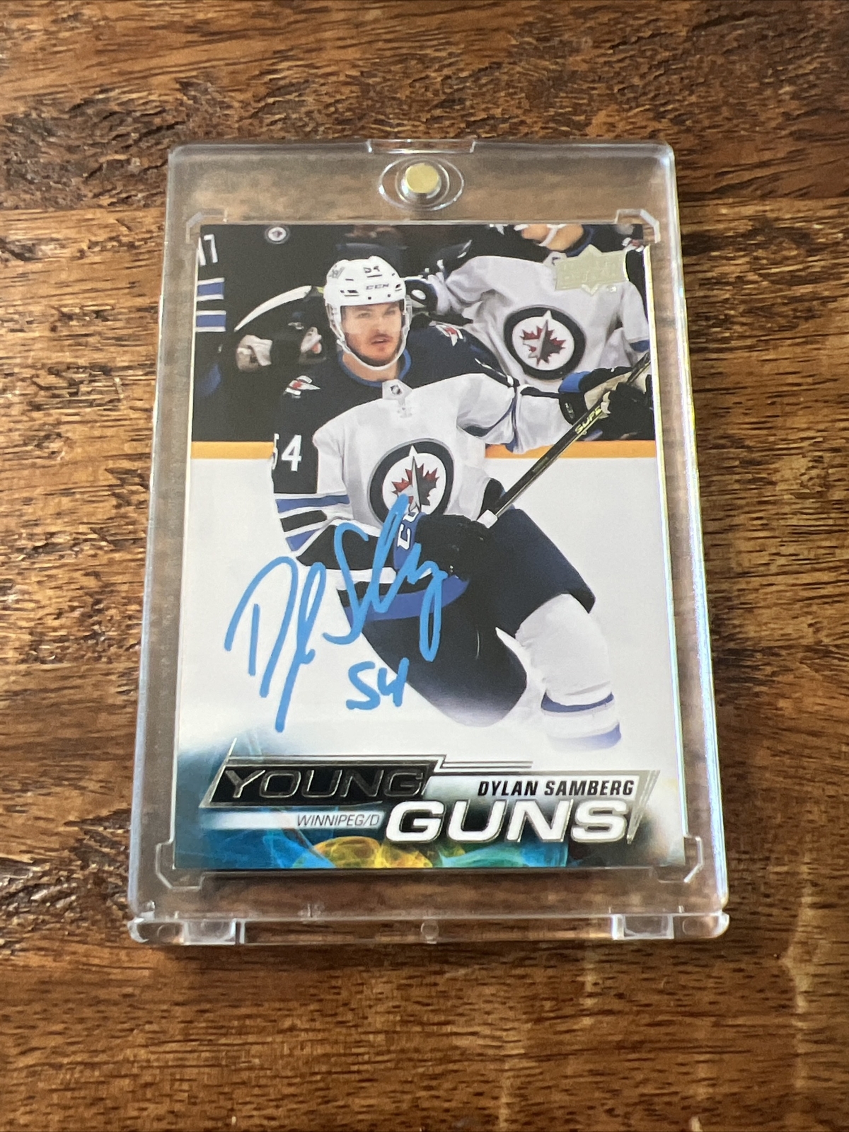 Dylan Samberg IP Signed UD Young Guns Card JSA Coa Autographed Jets