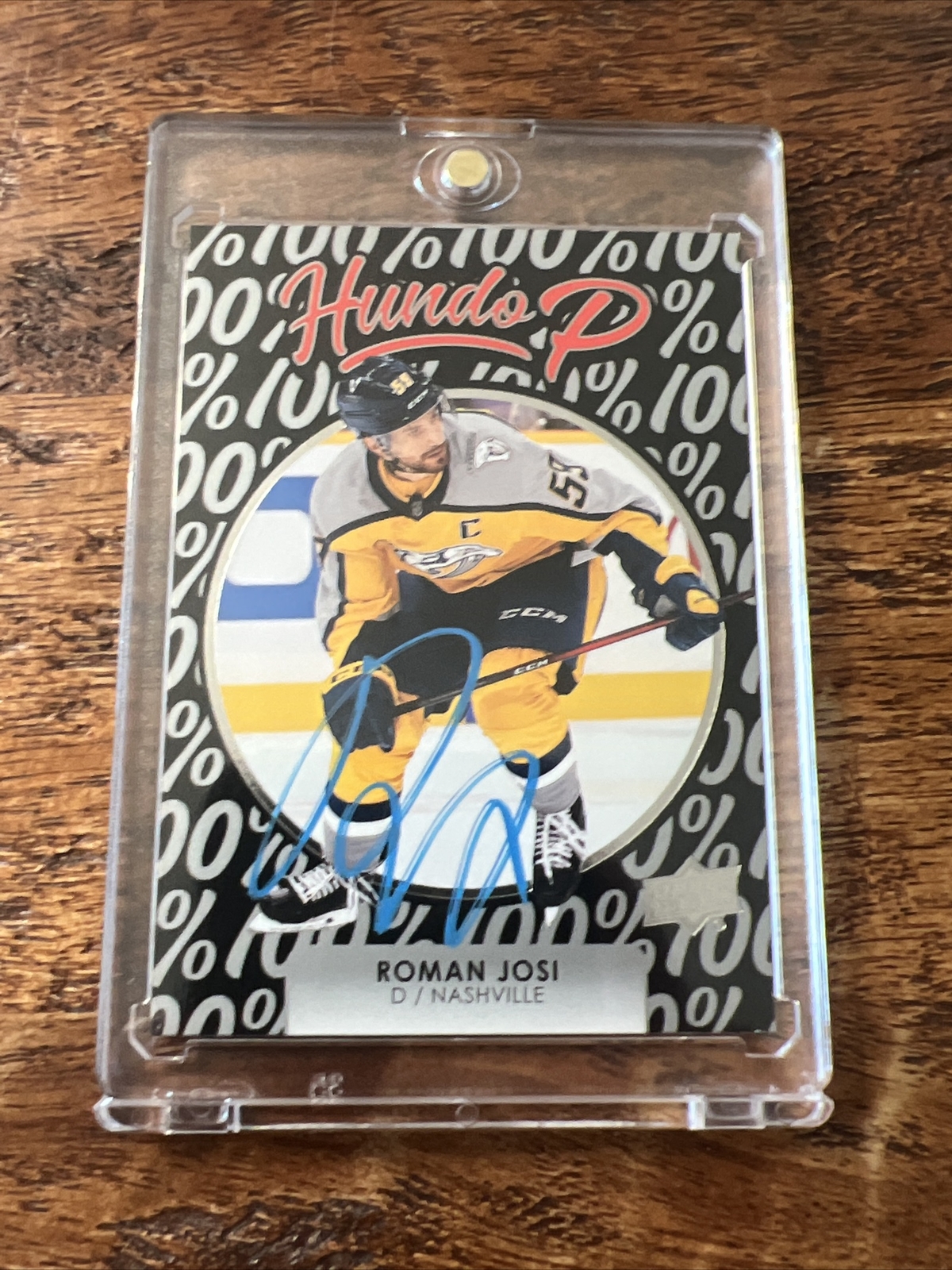Roman Josi IP Signed Upper Deck Hundo P Card JSA Coa Predators Autographed