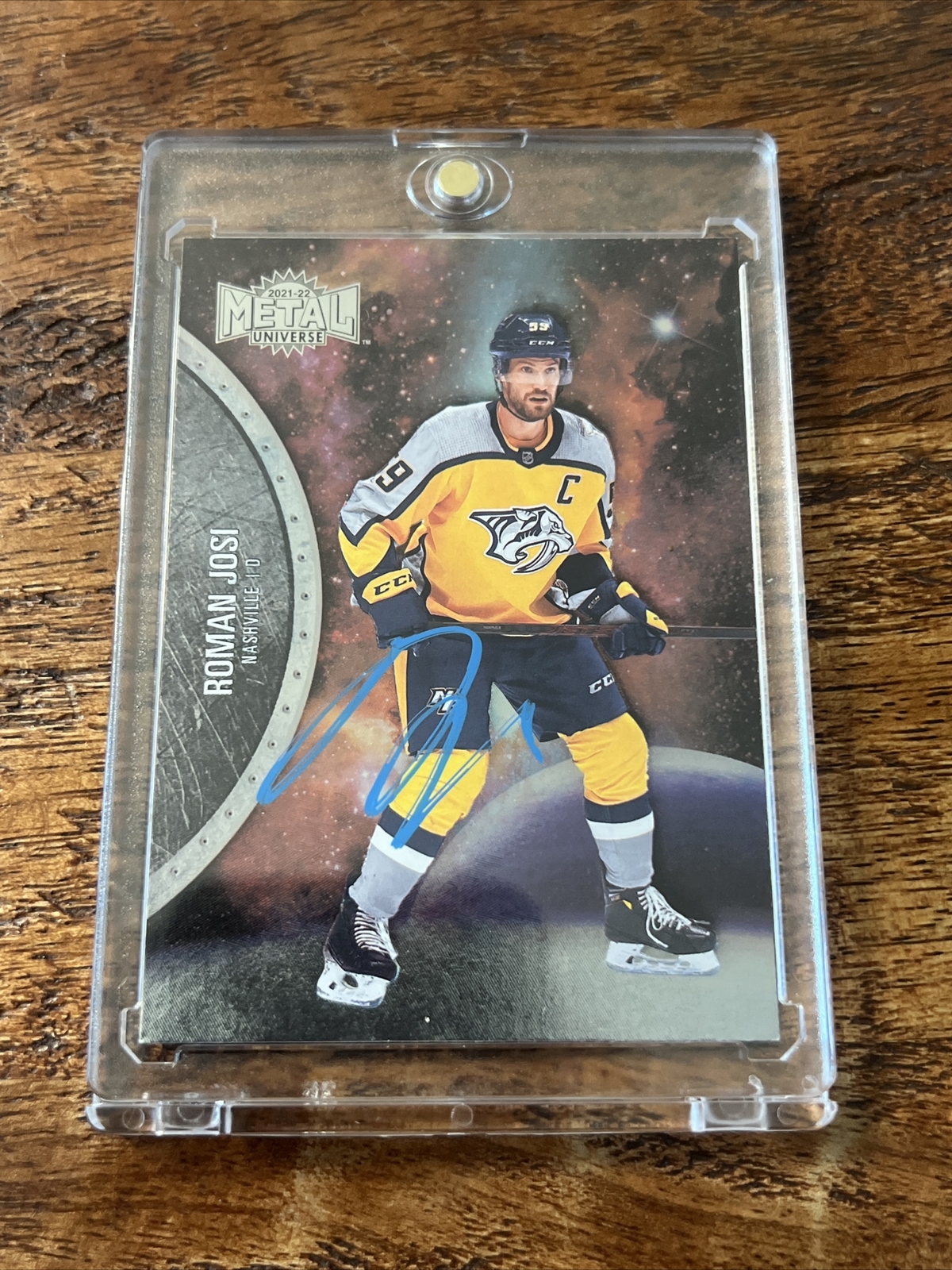 Roman Josi IP Signed Skybox Metal Card JSA Coa Predators Autographed