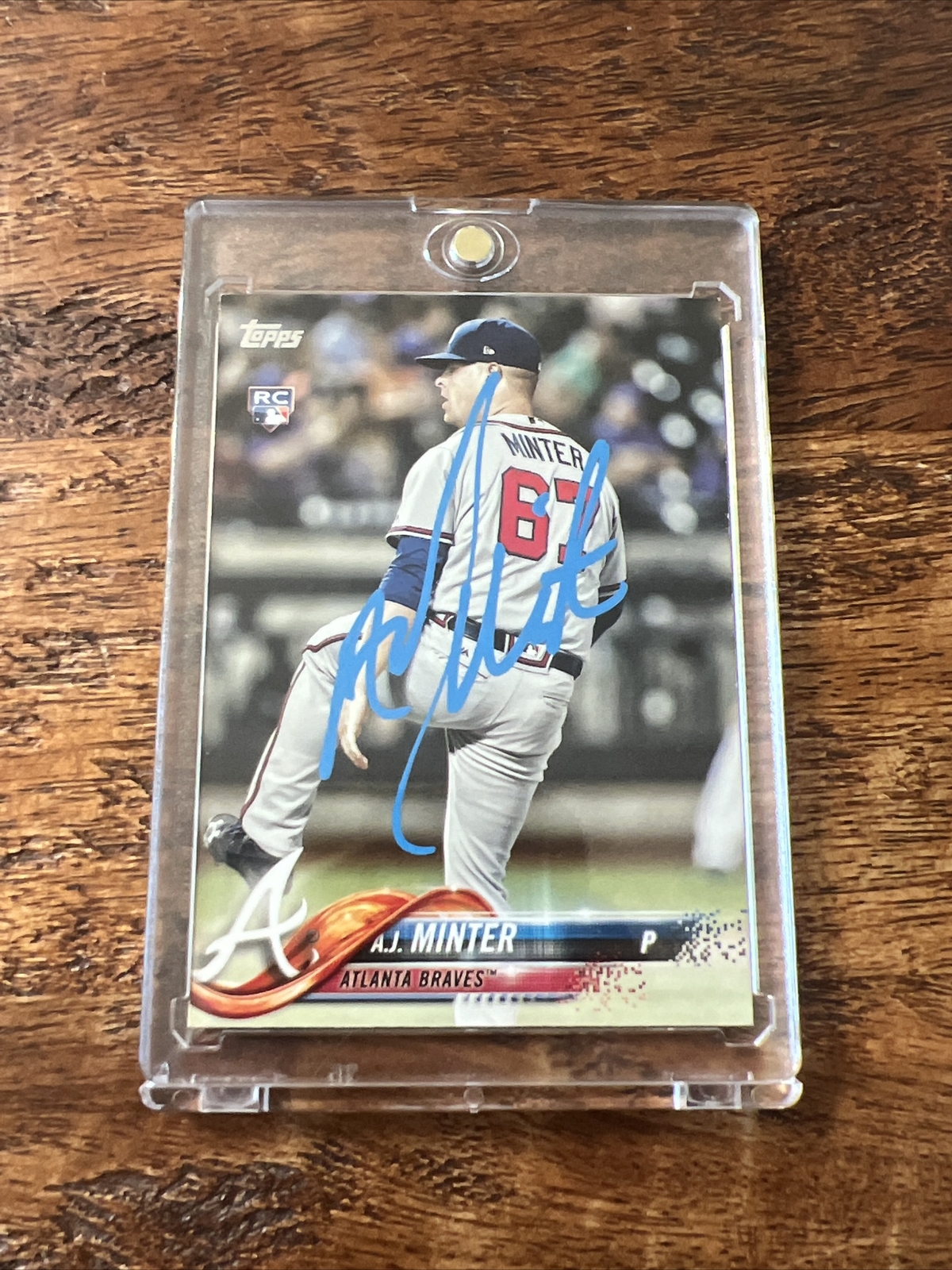 AJ Minter IP Signed Topps Rookie Card JSA Coa  Braves Autographed