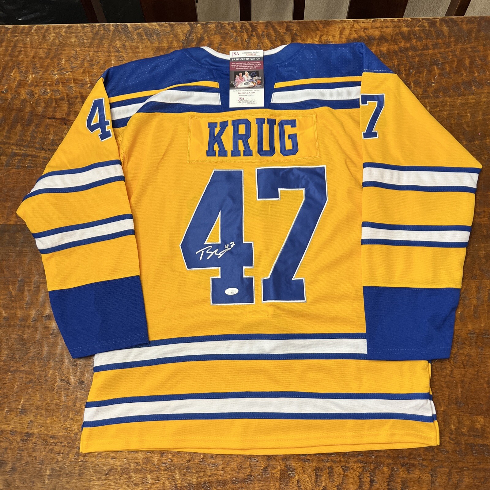 Torey Krug Signed St Louis Blues Jersey JSA Coa Autographed Hockey