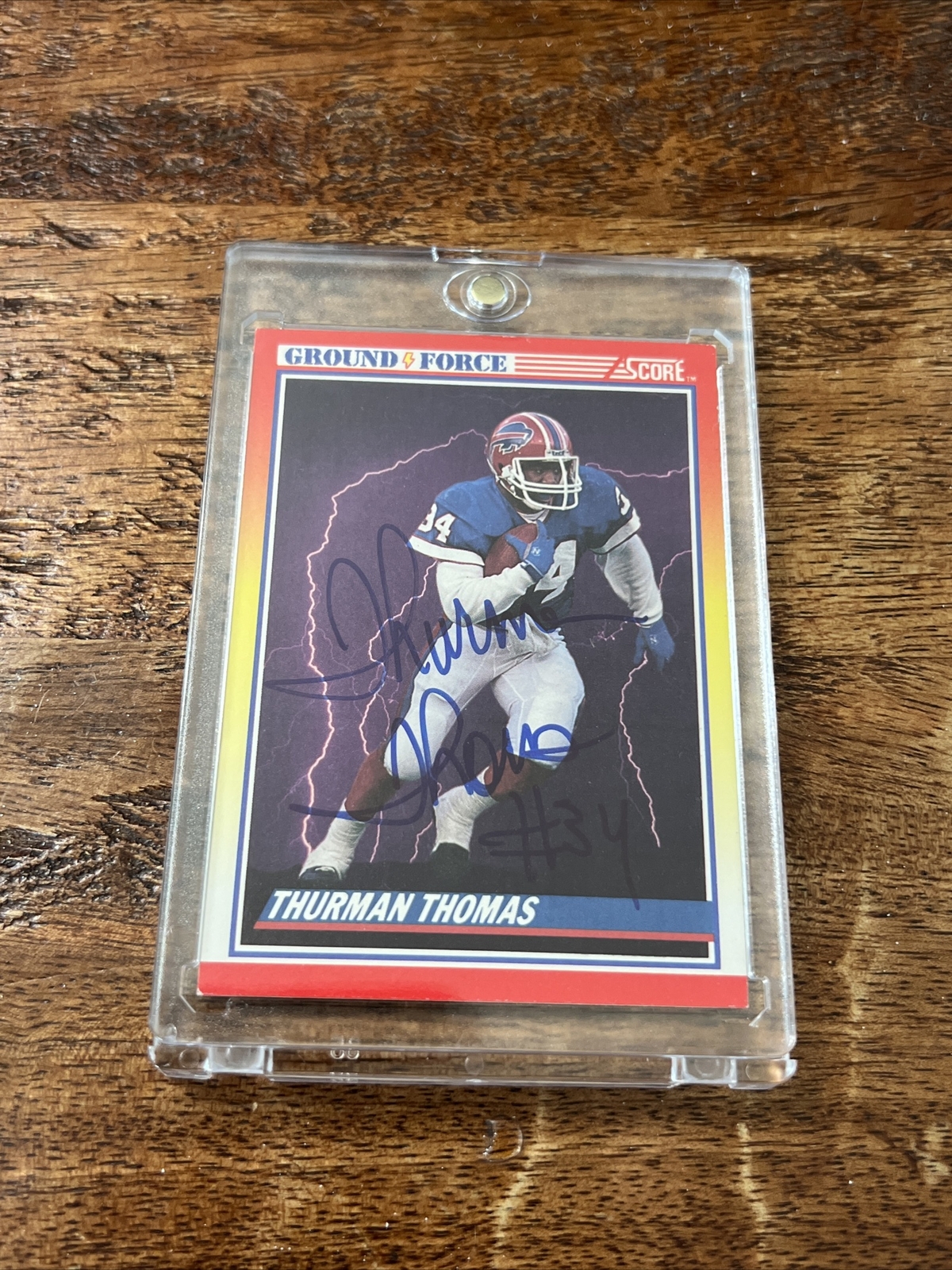 Thurman Thomas IP Signed Score Card JSA Coa Bills Autographed